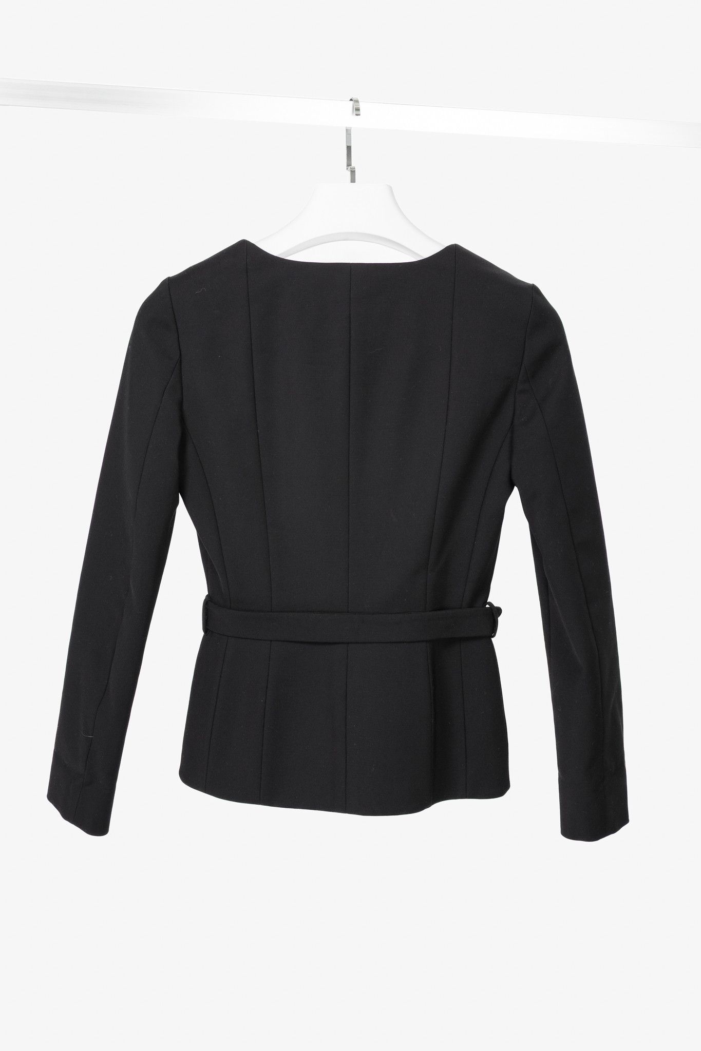 Gucci Gucci PF13 Black Cotton-Blend Belted Jacket Size XS / US 0-2 / IT 36-38 - 2 Thumbnail