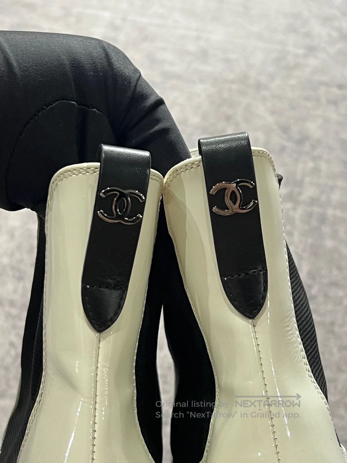 Chanel Chanel Black and White Ankle Boots| Size US 6 / IT 36 - 6 Thumbnail