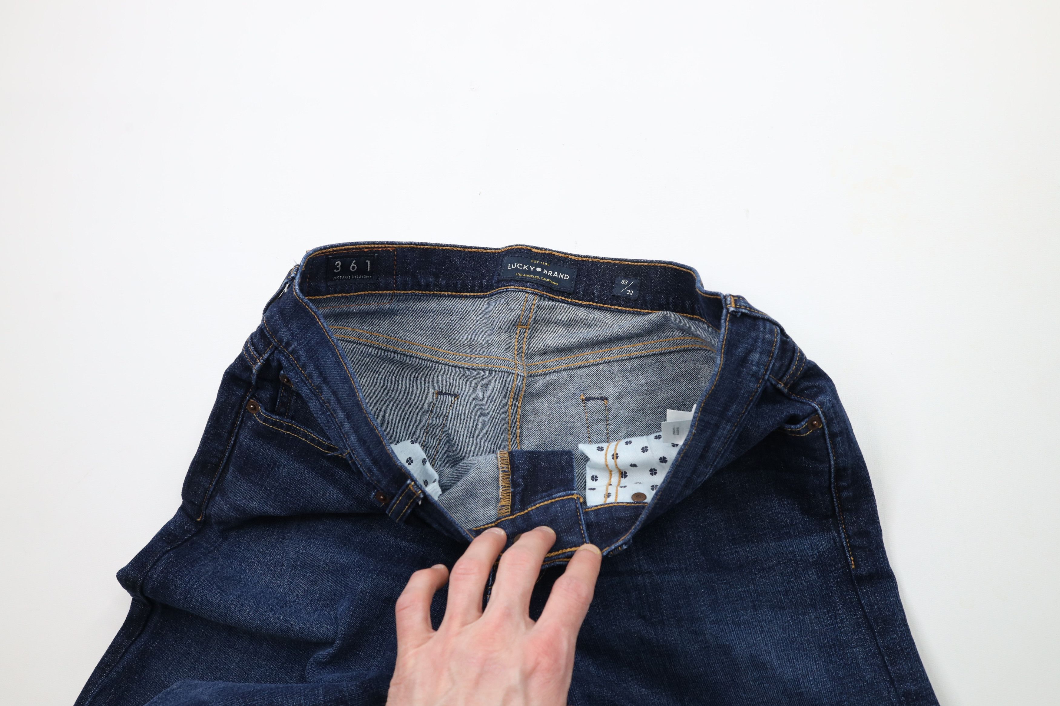 Lucky Brand × Vintage Vintage Lucky Brand Vintage Straight Leg Denim Jeans Blue Size US 33 - 8 Thumbnail