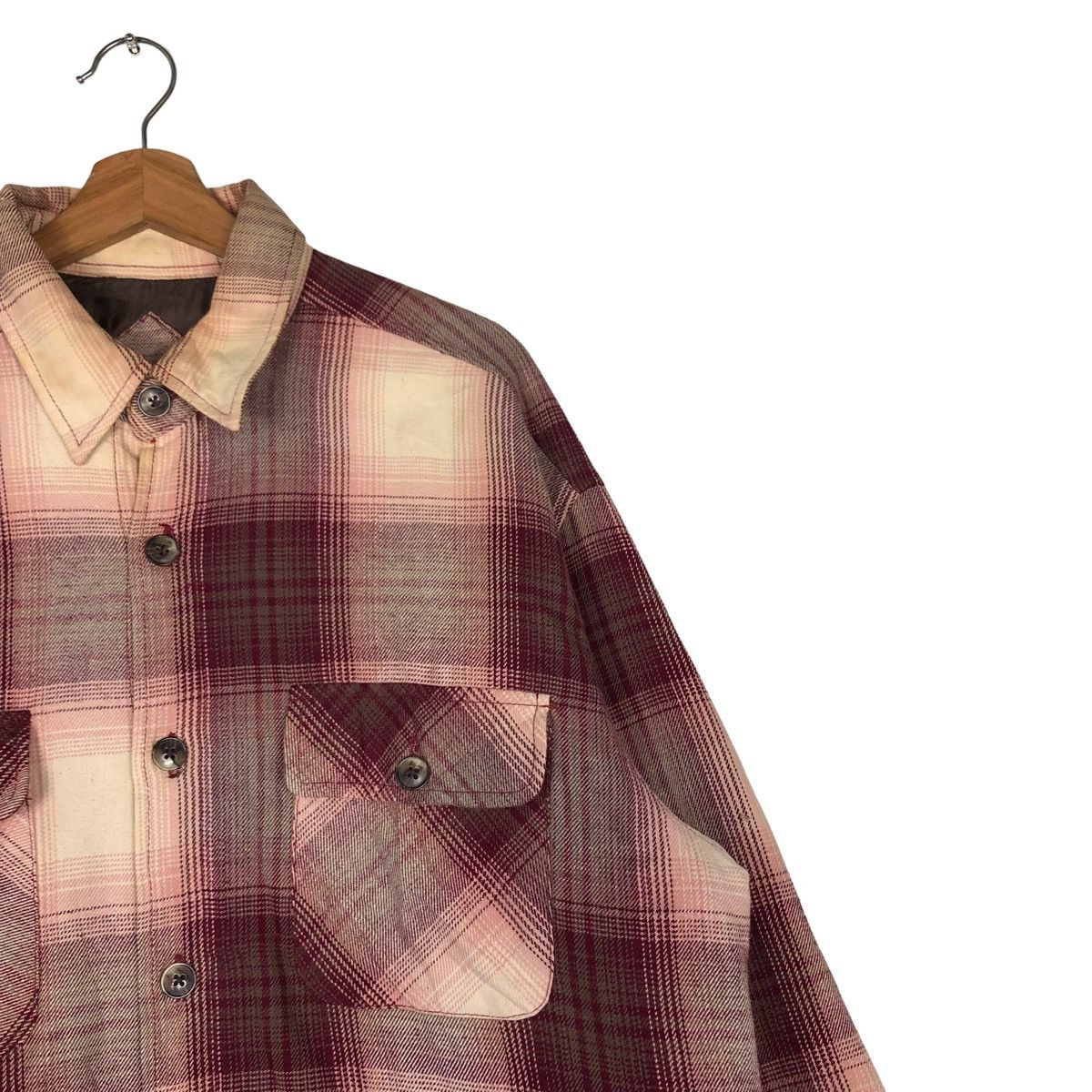 Flannel 🔥Vintage Wool Jacket Sea Hop Issey Miyake Tartan Design Size US L / EU 52-54 / 3 - 4 Thumbnail
