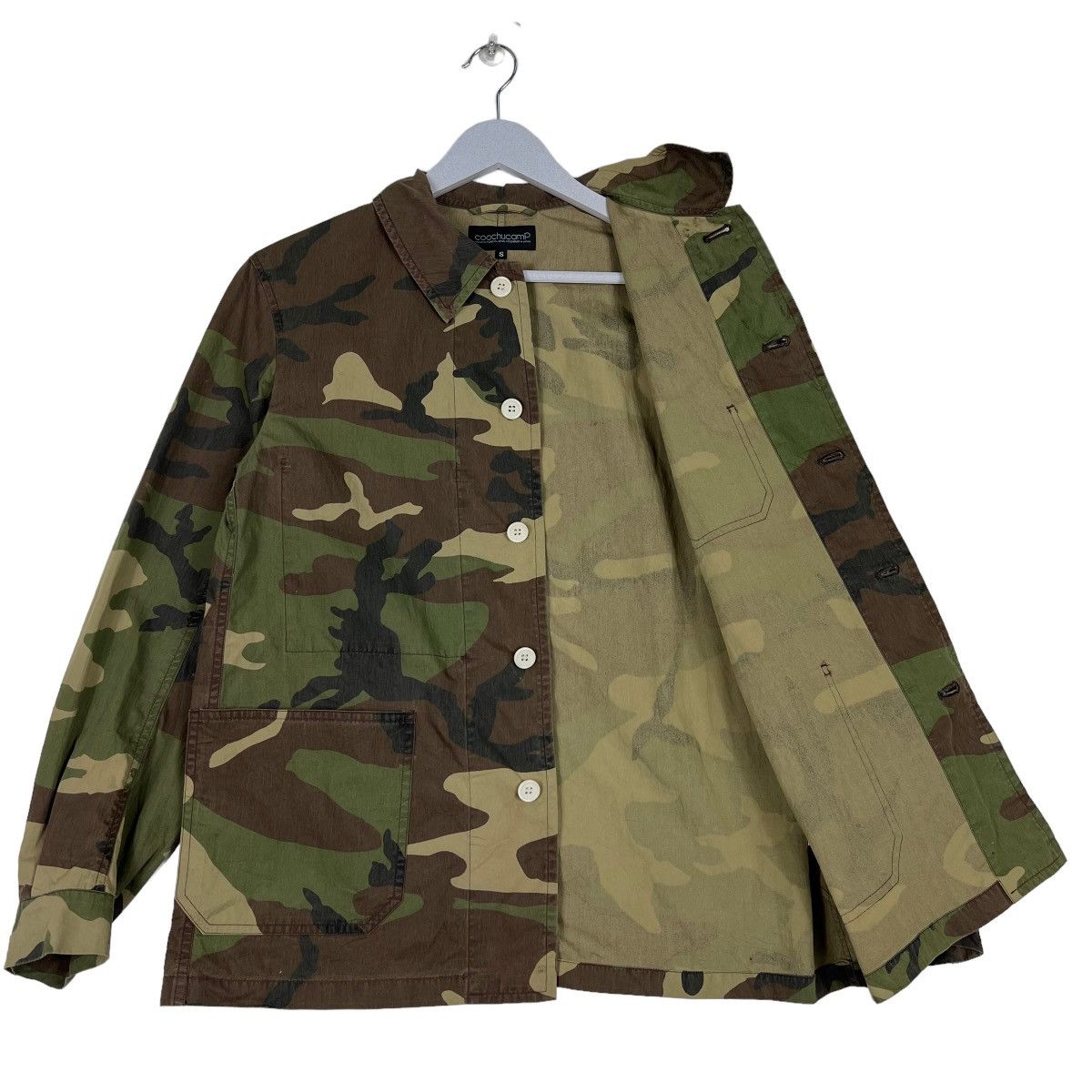 Japanese Brand CHOOCHUCHAMP WOODLAND CAMO MILITARY SHIRT JACKET Size US S / EU 44-46 / 1 - 9 Thumbnail