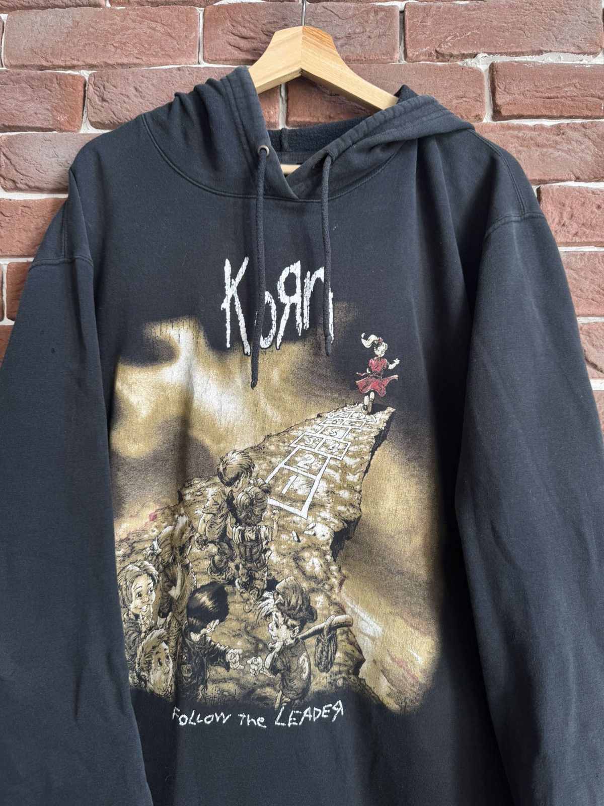 Band Tees Vintage 90s KORN Follow The Leader Nu Metal Band hoodie xl Size US XL / EU 56 / 4 - 3 Thumbnail