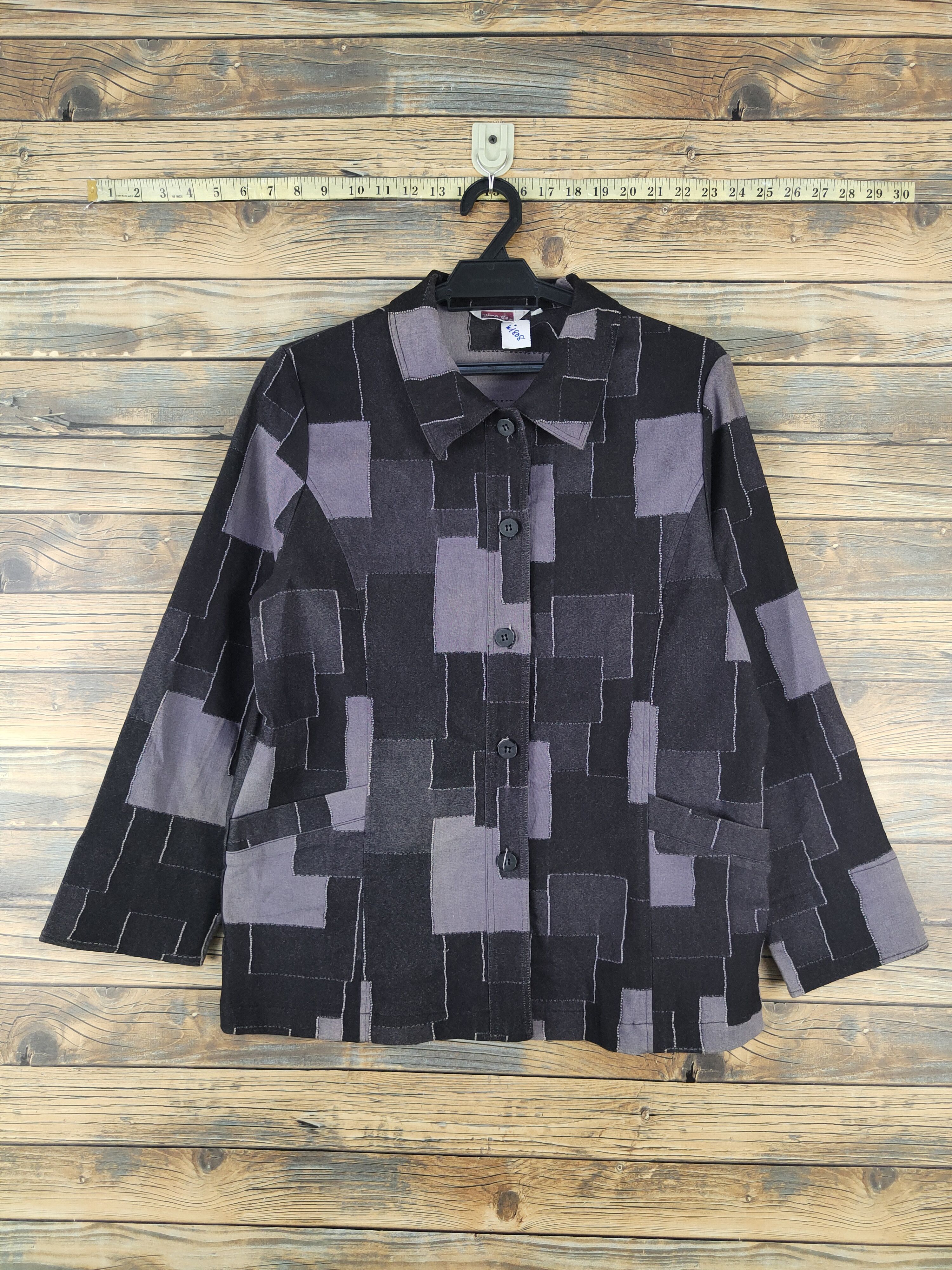 Japanese Brand Japanese Brand Black Purple Button Up Shirts #W1808 Size M / US 6-8 / IT 42-44 - 1 Thumbnail