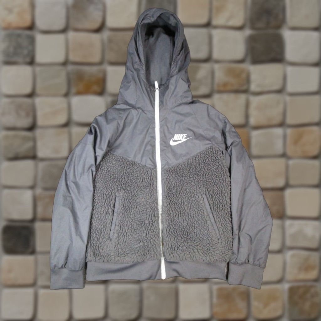 Nike Nike Jacket Medium Gray Full Zip Fleece Solid Womens Size M / US 6-8 / IT 42-44 - 1 Thumbnail