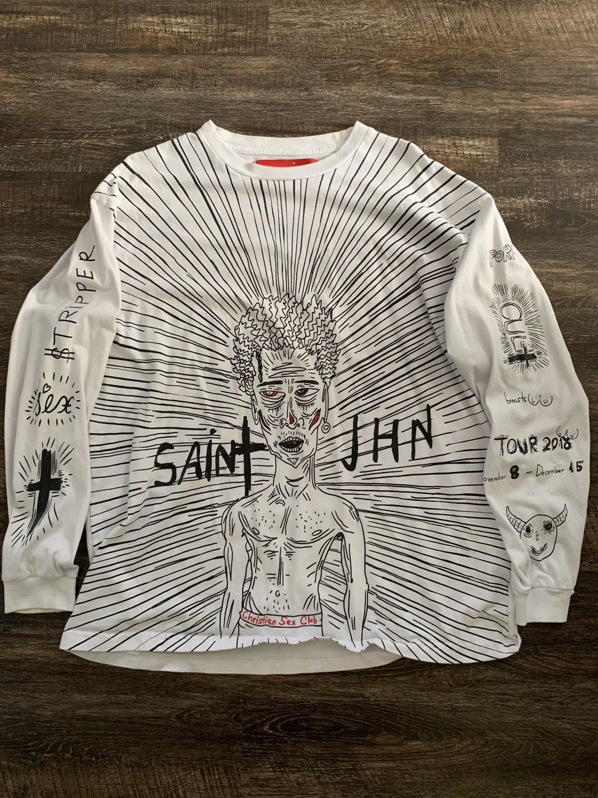 Streetwear Saint Jhn Christian Sex Club Long Sleeve | Grailed