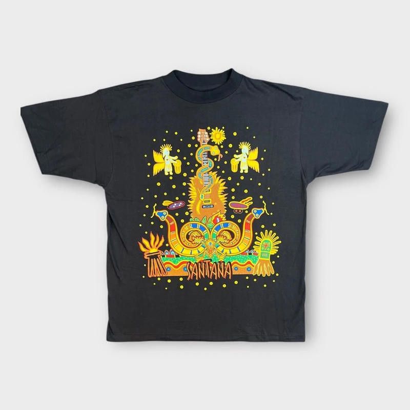 Designer Vintage 1990's Single Stitch Santana Asia Tour Tee Size US XL / EU 56 / 4 - 1 Thumbnail