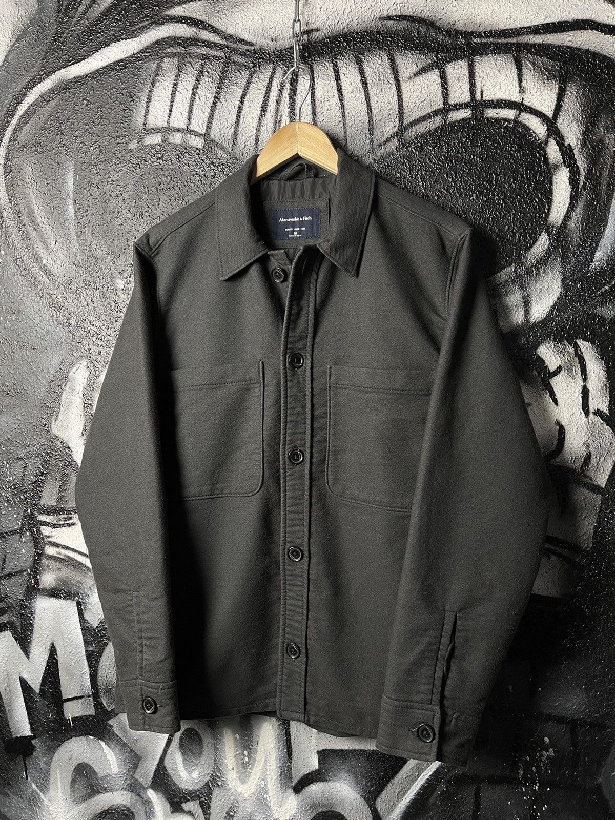 Abercrombie & Fitch Abercrombie & Fitch Grey Cotton Overshot Jacket Men’s Size M Size US M / EU 48-50 / 2 - 1 Thumbnail