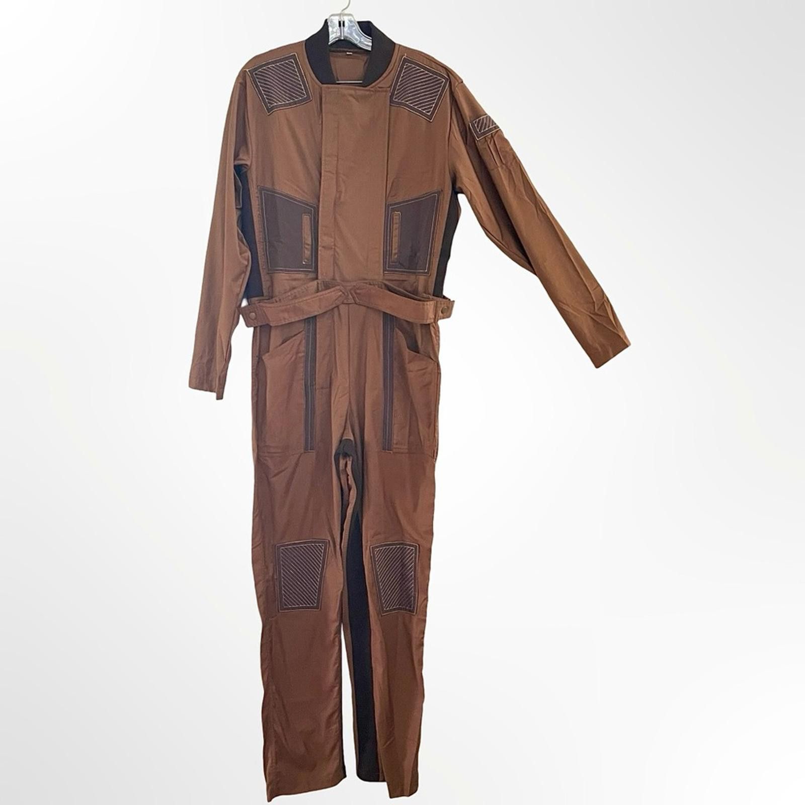 NBDN Nobrandedon Men's Brown Lightweight Utility Jumpsuit in XL NWOT Size US 36 / EU 52 - 2 Thumbnail