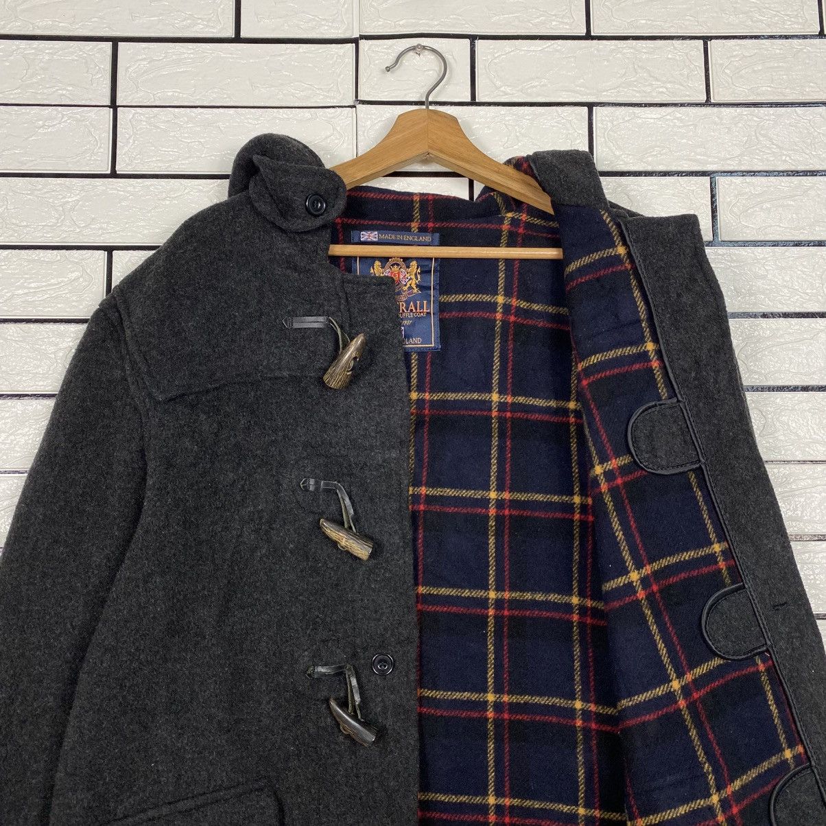 Gloverall 📌Vintage Wool Duffle Jacket Gloverall Made in England Tartan Size US M / EU 48-50 / 2 - 13 Thumbnail