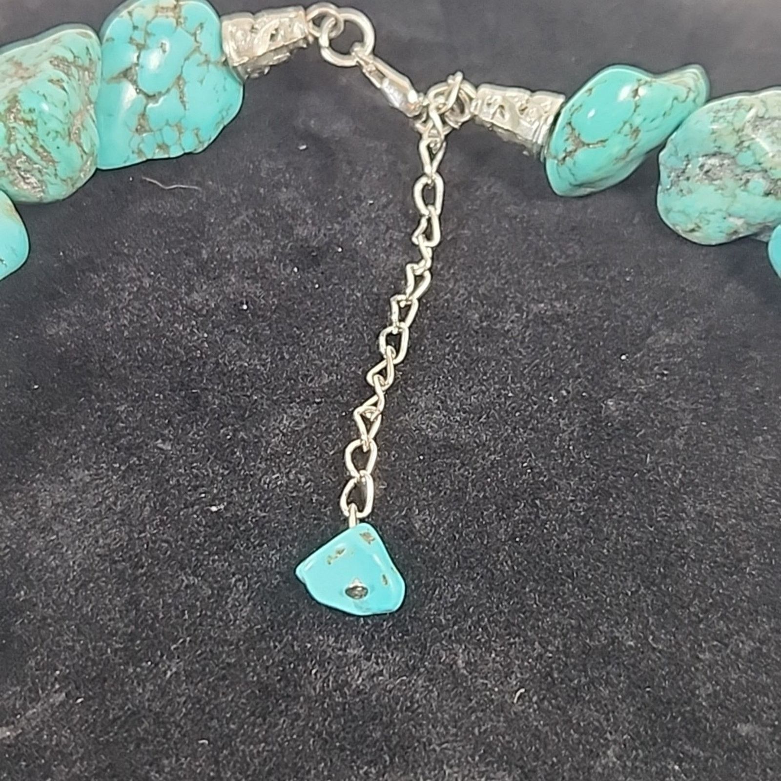 Other Vintage Large Chunky Rough Turquoise Necklace Size ONE SIZE - 5 Thumbnail