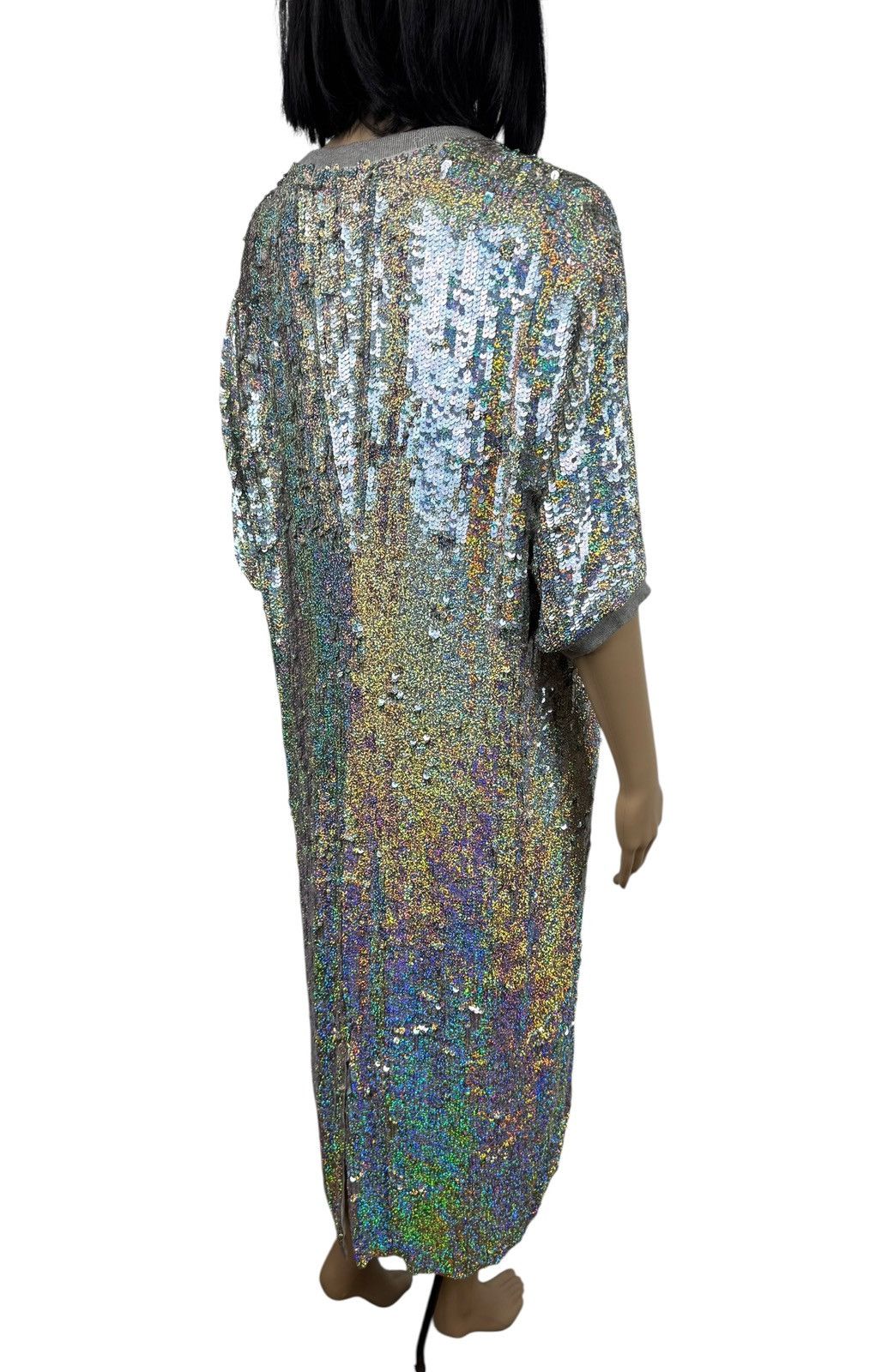 FILLES A PAPA Filles a Papa Sequins Sweat Dress Viscose Gray size 3 Size L / US 10 / IT 46 - 8 Thumbnail