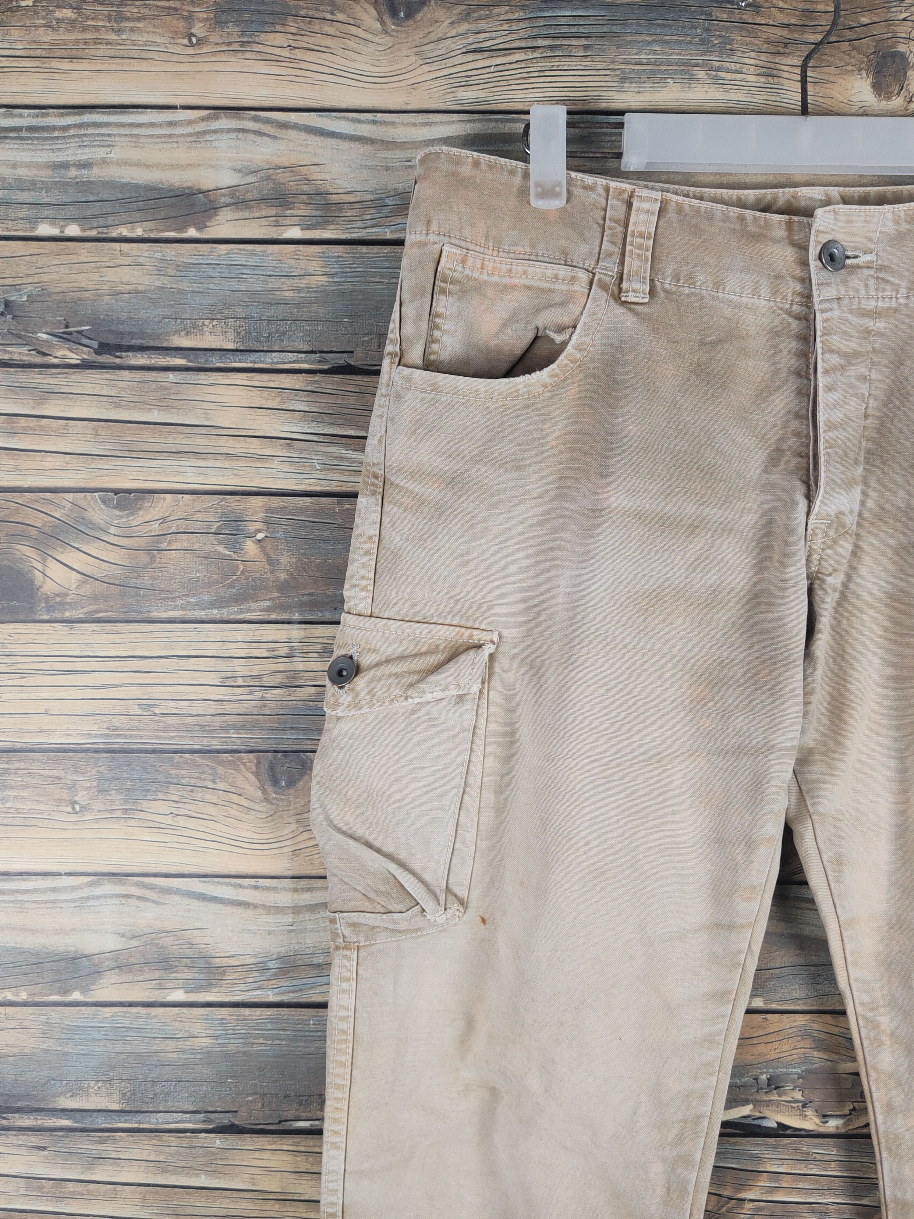 Johnbull DL Johnbull Beige Multipocket Casual Pants #46-242T Size US 34 / EU 50 - 3 Thumbnail