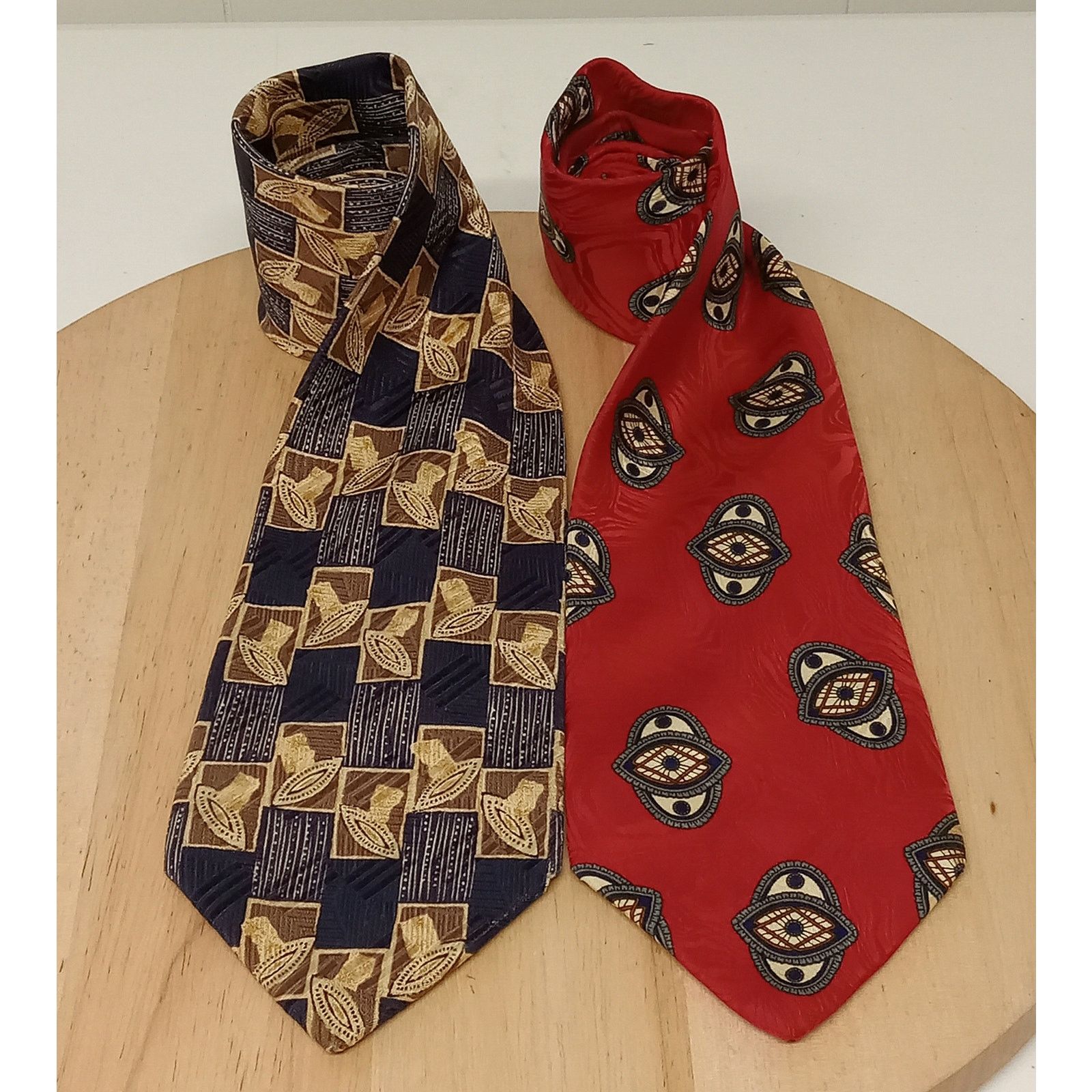 & Other Stories Set Of 2 Talbott Studio Ties Men's Mark Shale 100% Silk USA Size ONE SIZE - 1 Thumbnail