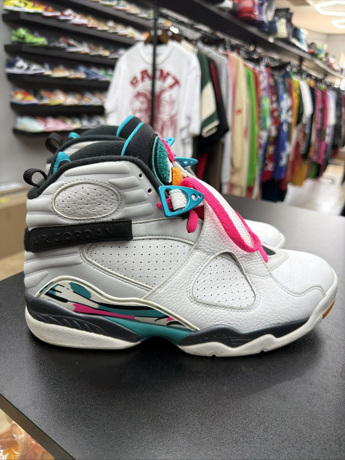 Jordan Brand Nike Air Jordan 8 Retro South Beach OG VIII 305381–113 Size US 9.5 / EU 42-43 - 16 Thumbnail