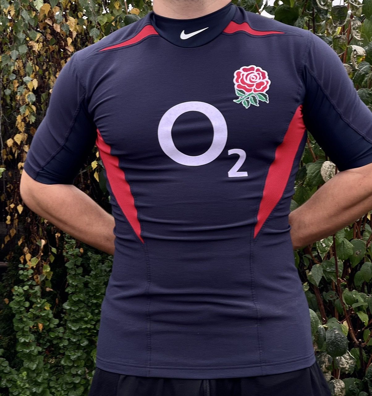 Nike × Vintage Y2K Nike England Rugby drill jersey vintage center logo rare Size US L / EU 52-54 / 3 - 1 Thumbnail