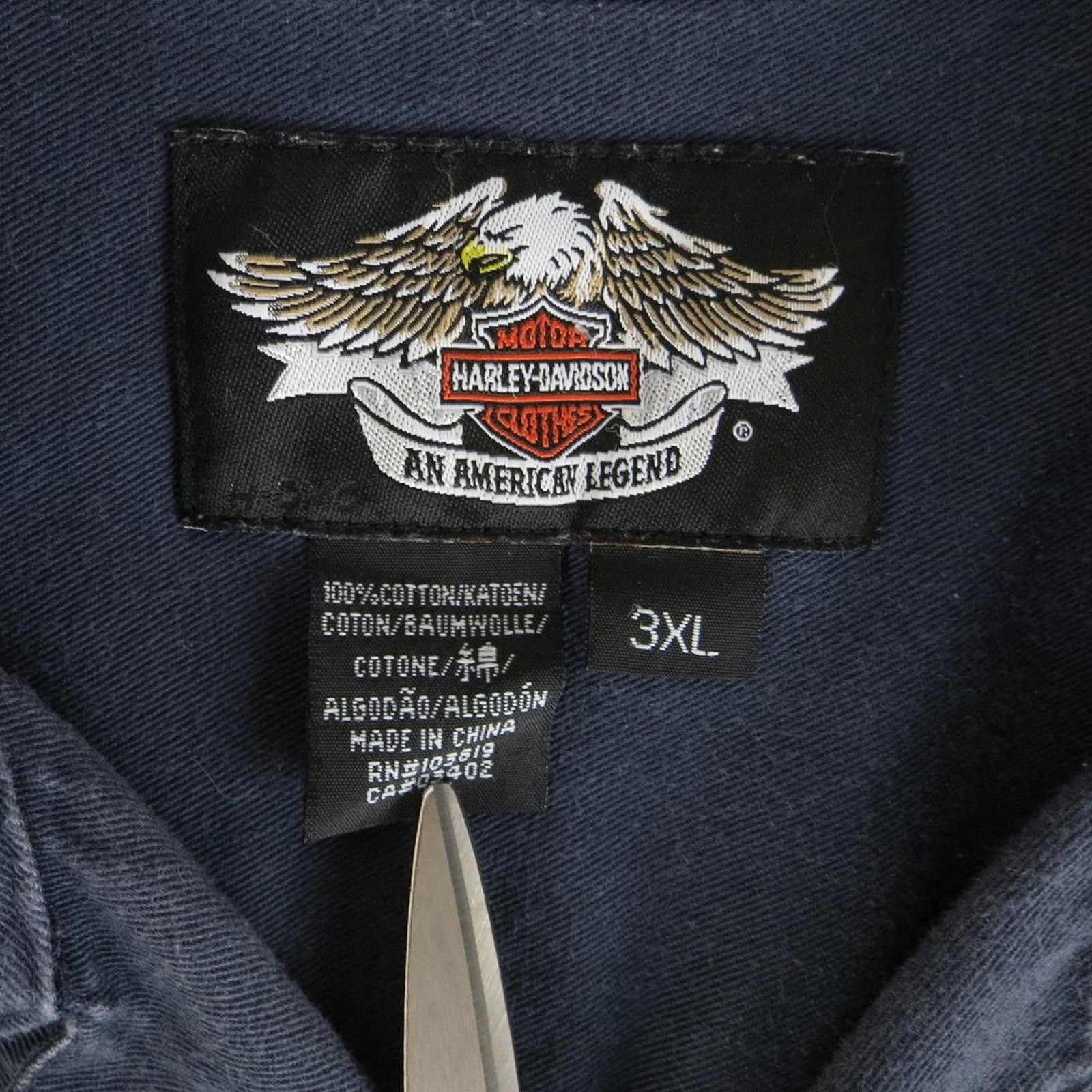 Harley Davidson Harley-Davidson Work Shirt Dark Gray Size 3XL Size US XXL / EU 58 / 5 - 4 Thumbnail