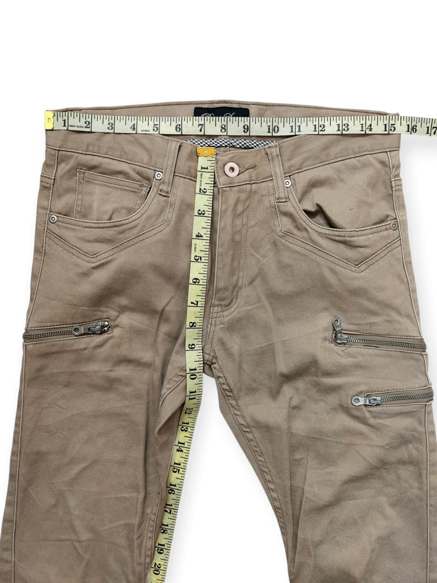 Vintage 🔥 Flare Bike + Star Multi Zipper Denim Size US 30 / EU 46 - 18 Thumbnail