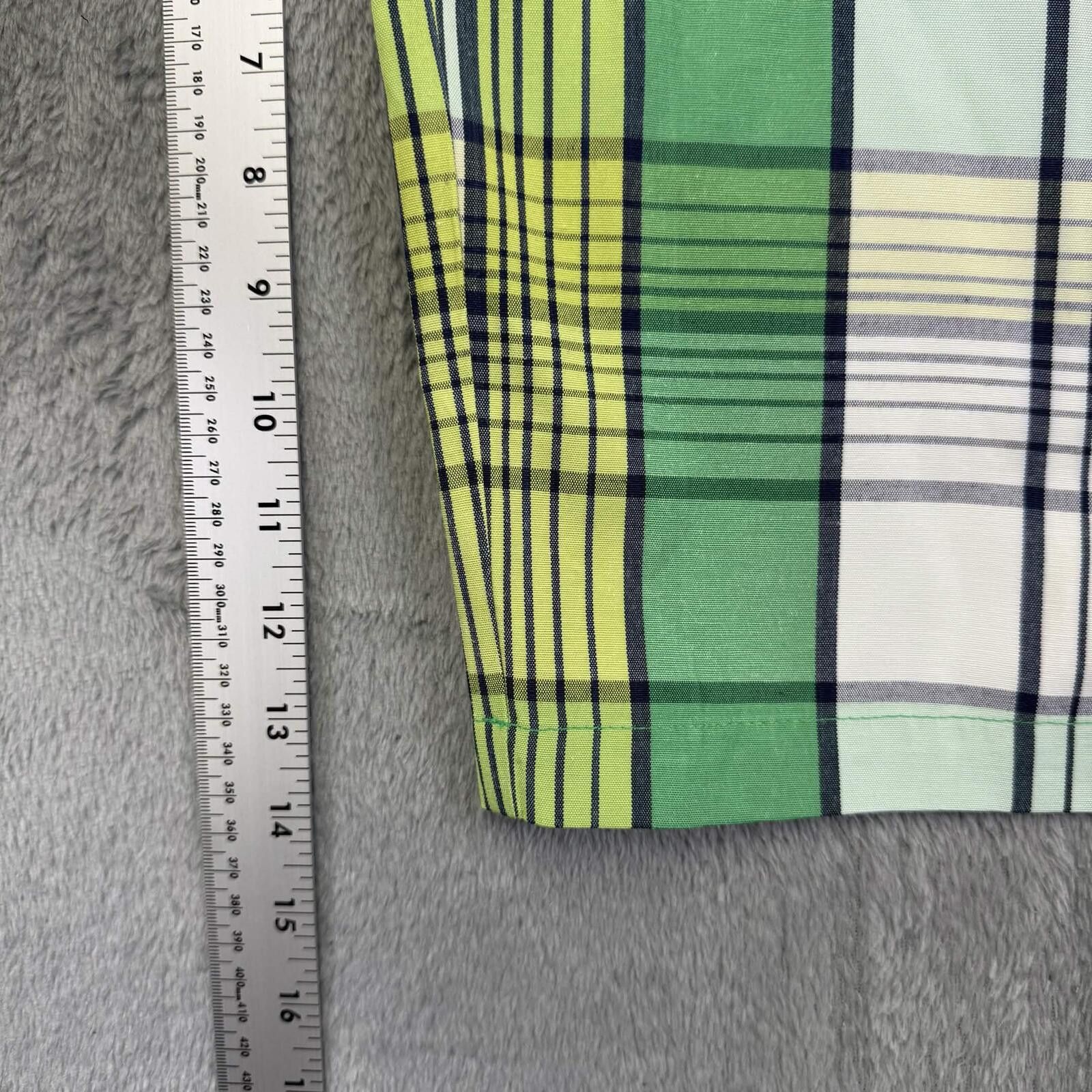 Other Raw Blue Men's Green & White Plaid Cargo Shorts Size US 38 / EU 54 - 6 Thumbnail