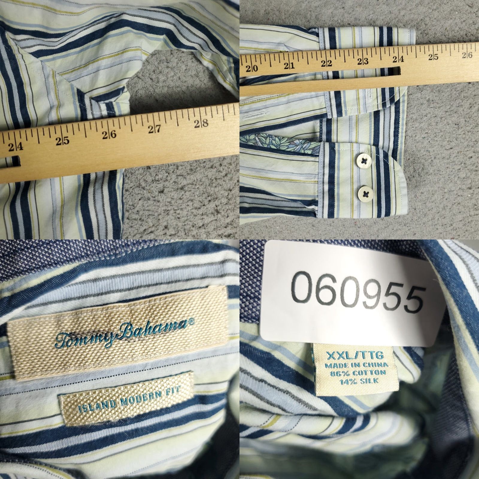 Tommy Bahama VINTAGE Tommy Bahama Shirt Mens 2XL Long Sleeve Cotton Blue Button Up Casual Formal Sportswear Size US XXL / EU 58 / 5 - 8 Thumbnail