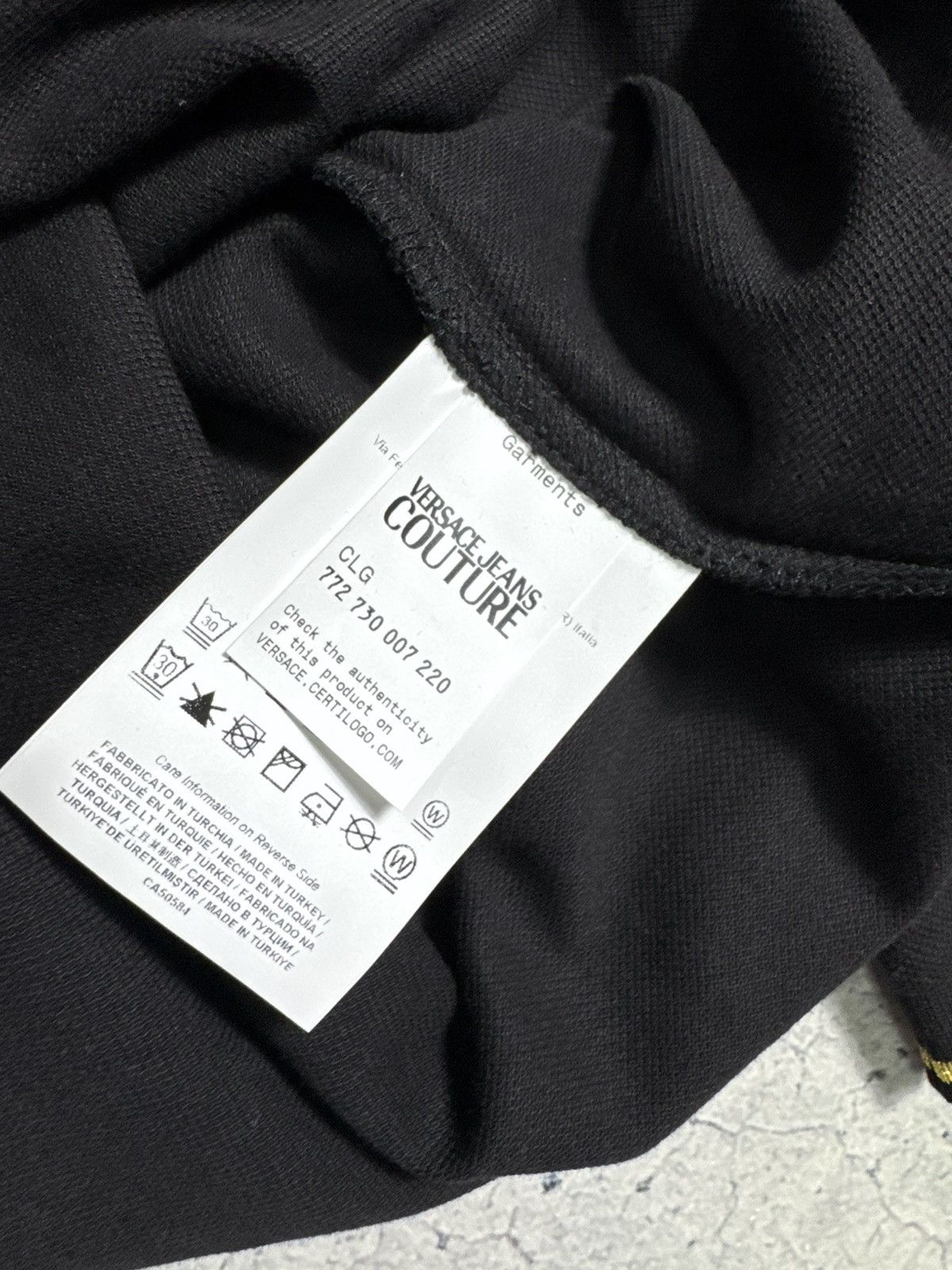 Versace Jeans Couture Versace Jeans Couture Luxury Black Polo Shirt Size M Size US M / EU 48-50 / 2 - 8 Thumbnail