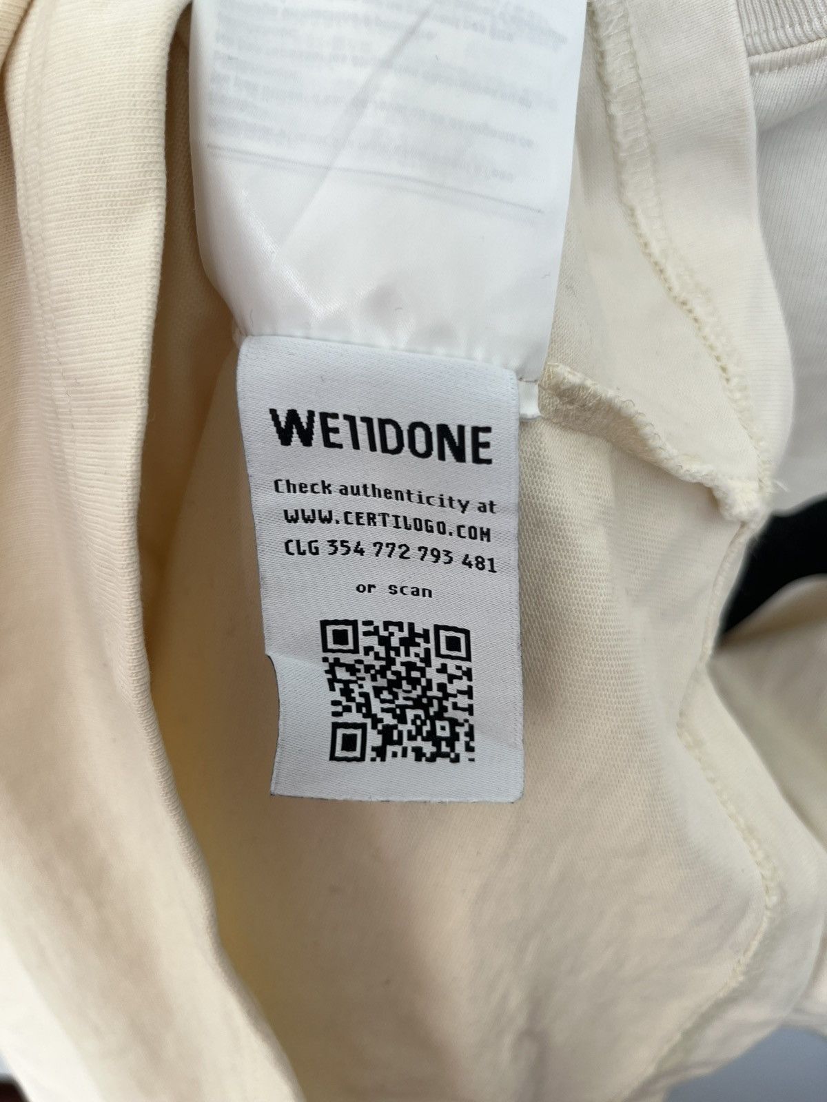 WE11DONE WE11DONE Beige Teddy T-Shirt Size Small Size US S / EU 44-46 / 1 - 7 Thumbnail
