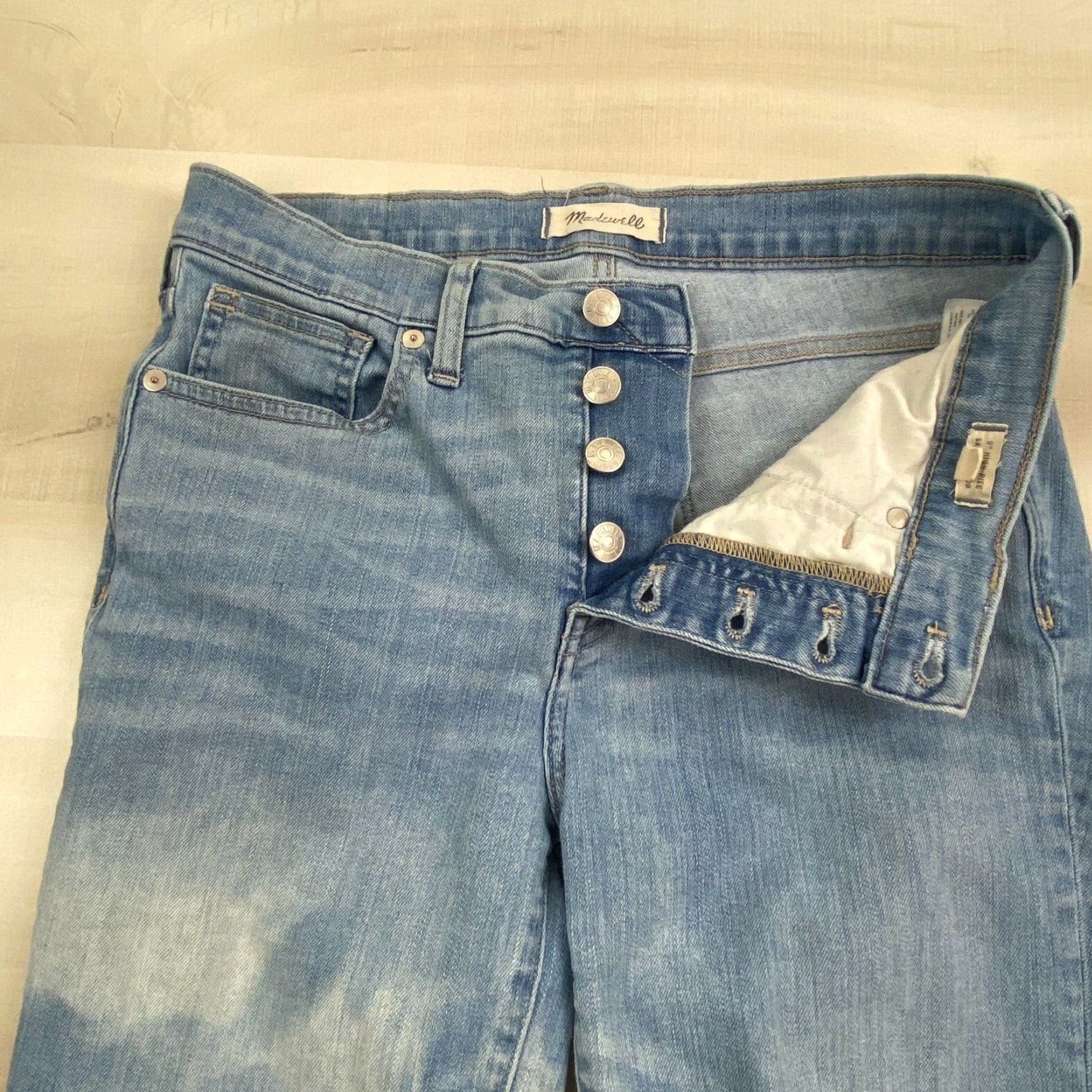 Madewell Madewell Women's Blue High Rise Skinny Crop Jeans 29 Medium Wash Cotton Blend Size 29" - 3 Thumbnail