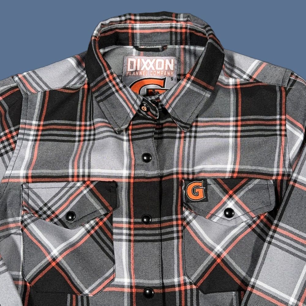 Vintage Dixxon Flannel Shirt Womens Small Black Gray Orange Plaid The G Snap Harley Davi Size S / US 4 / IT 40 - 1 Thumbnail