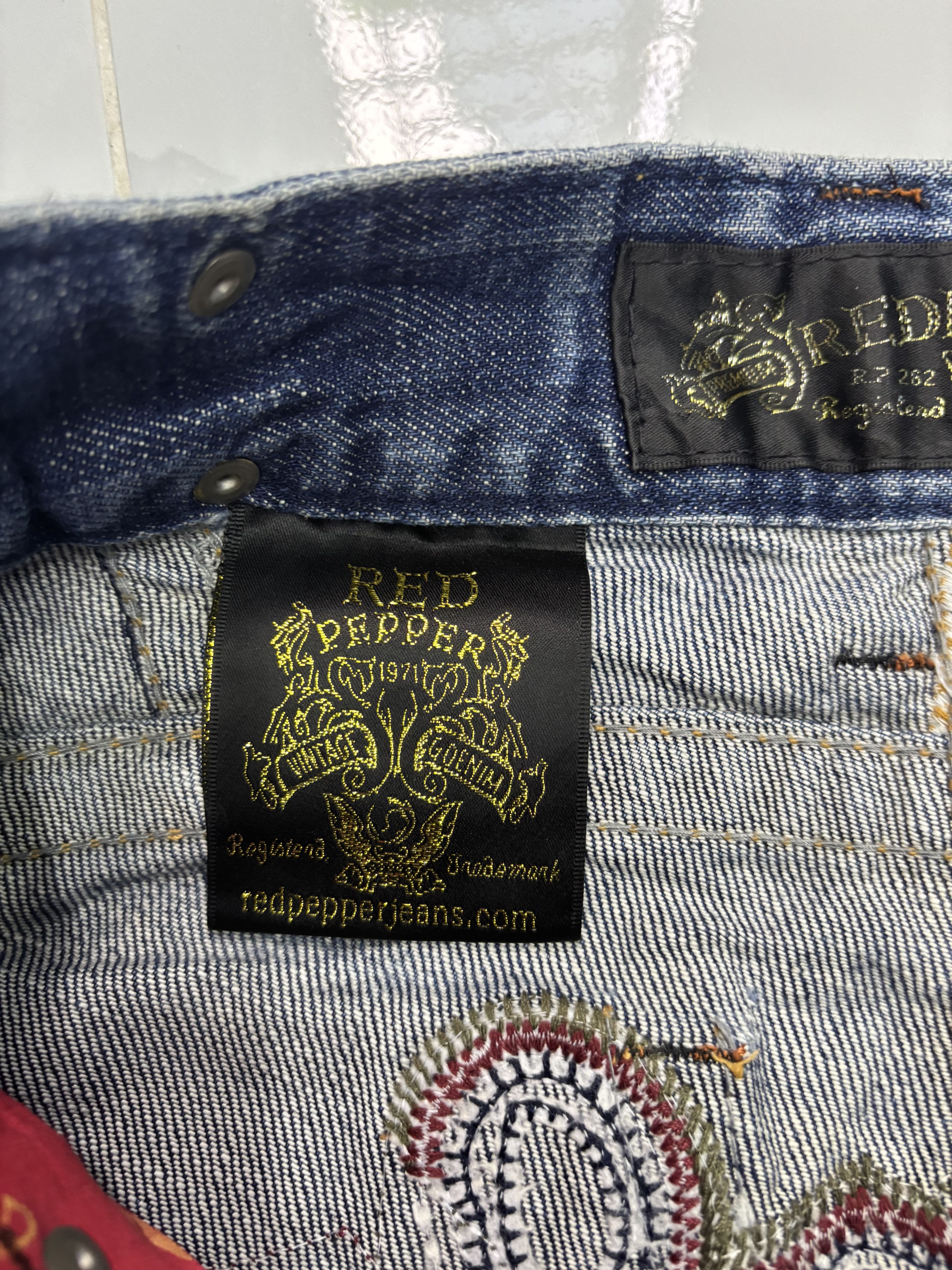 If Six Was Nine 🔥RED PEPPER FLARE JEANS DISTRESS PUNK DENIM JEANS Size US 30 / EU 46 - 11 Thumbnail