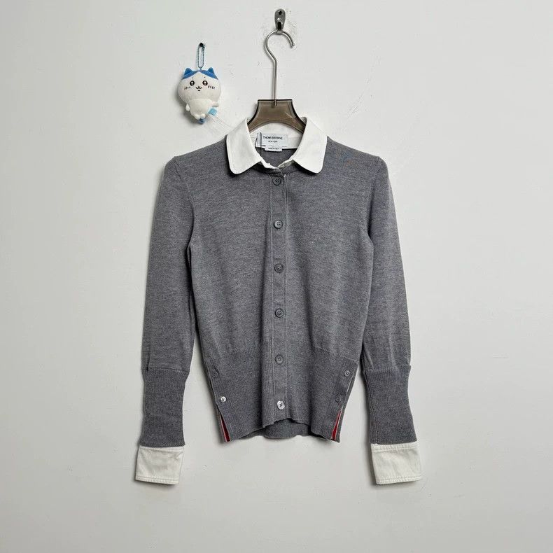 Thom Browne Thom Browne Gray wool two-piece sweater Size S / US 4 / IT 40 - 1 Thumbnail