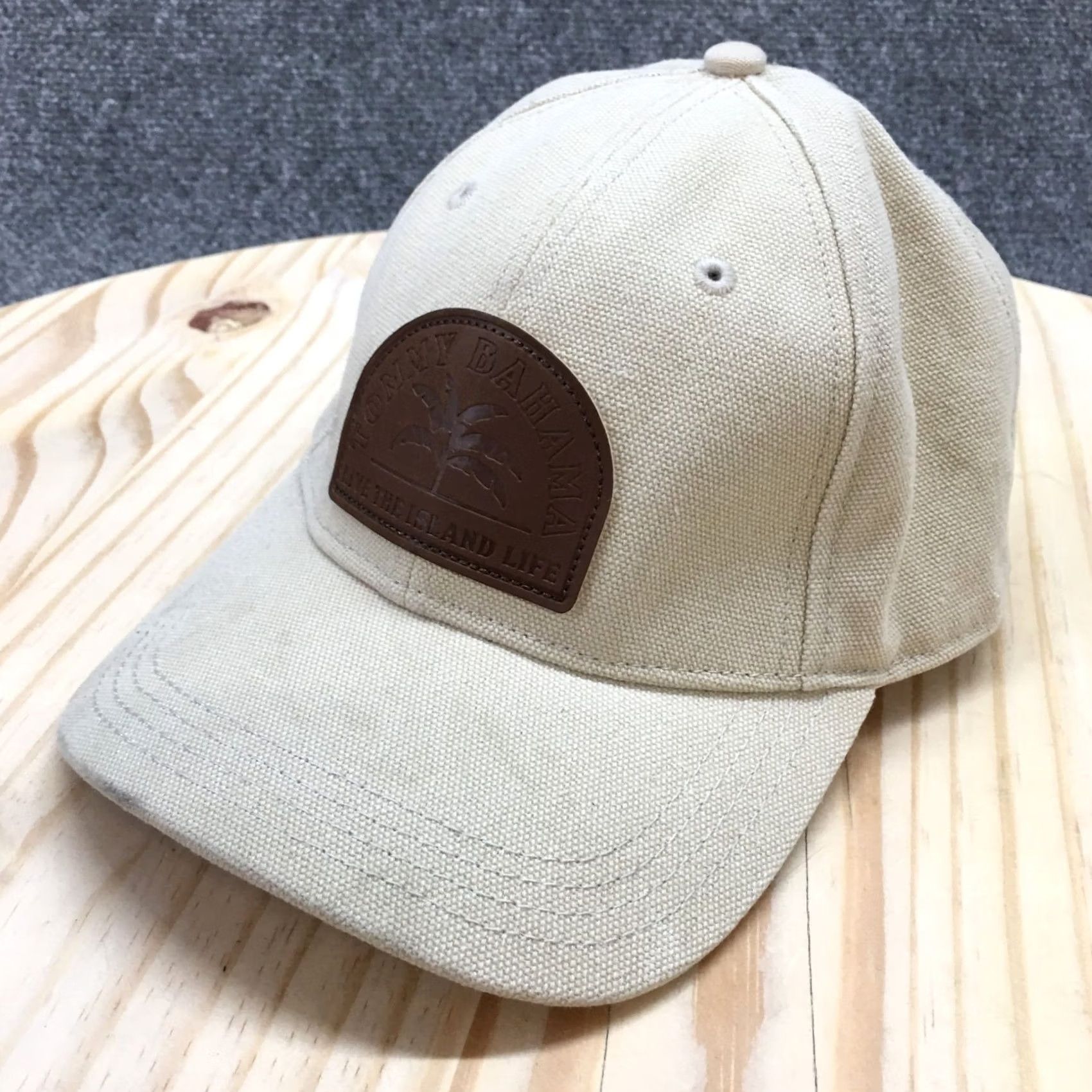 Tommy Bahama Tommy Bahama Baseball Cap Mens Beige OS Adjustable Curved Brim Embroidered Logo Size ONE SIZE - 2 Thumbnail