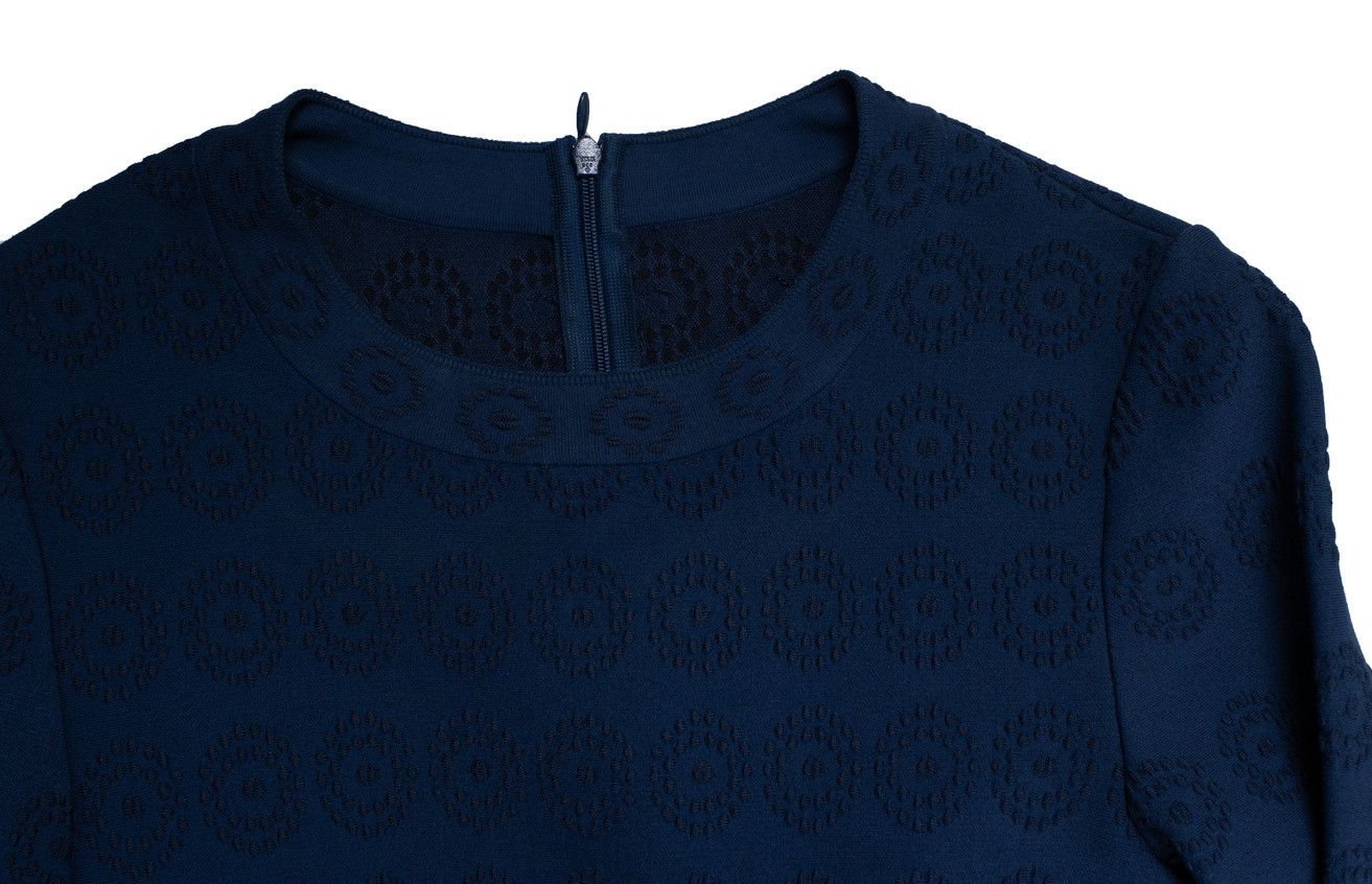 Alaia Alaia, blue flared dress with pattern Size S / US 4 / IT 40 - 7 Thumbnail