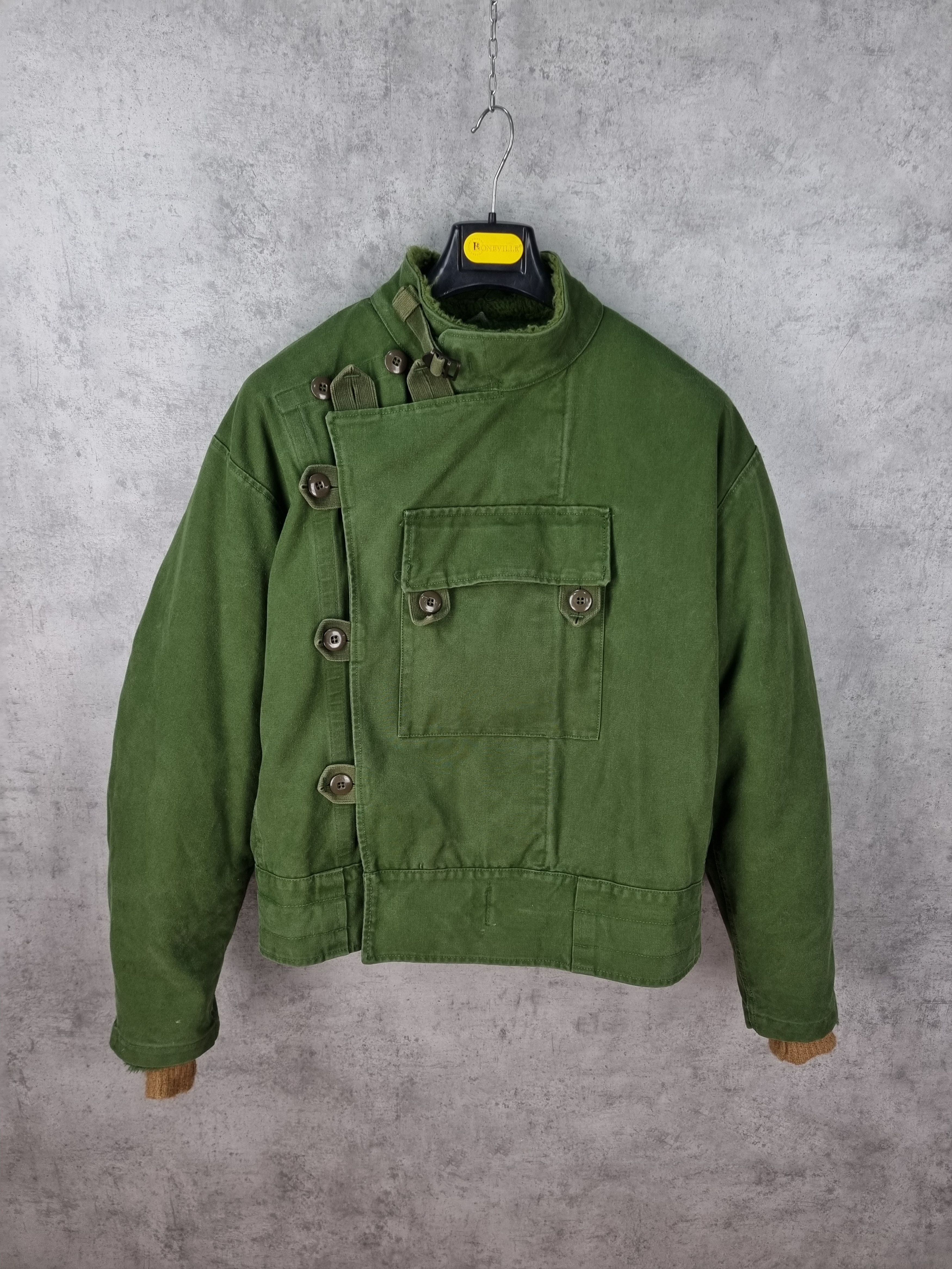Vintage Rare 60s Authentic Swedish Army Motorcycle Jacket Size US L / EU 52-54 / 3 - 3 Thumbnail