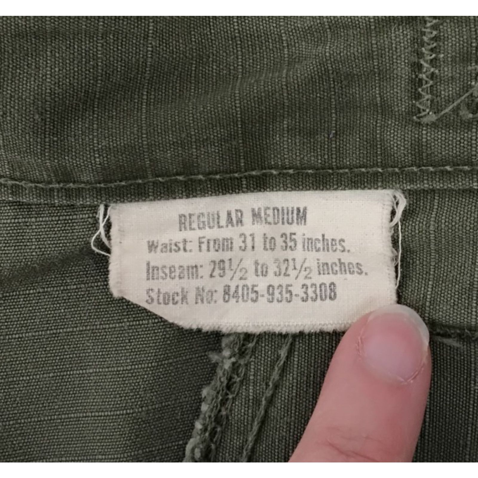 Other US Army OG-107 Class 1 Tropical Pants Men's M Green Vietnam Size US 34 / EU 50 - 5 Thumbnail