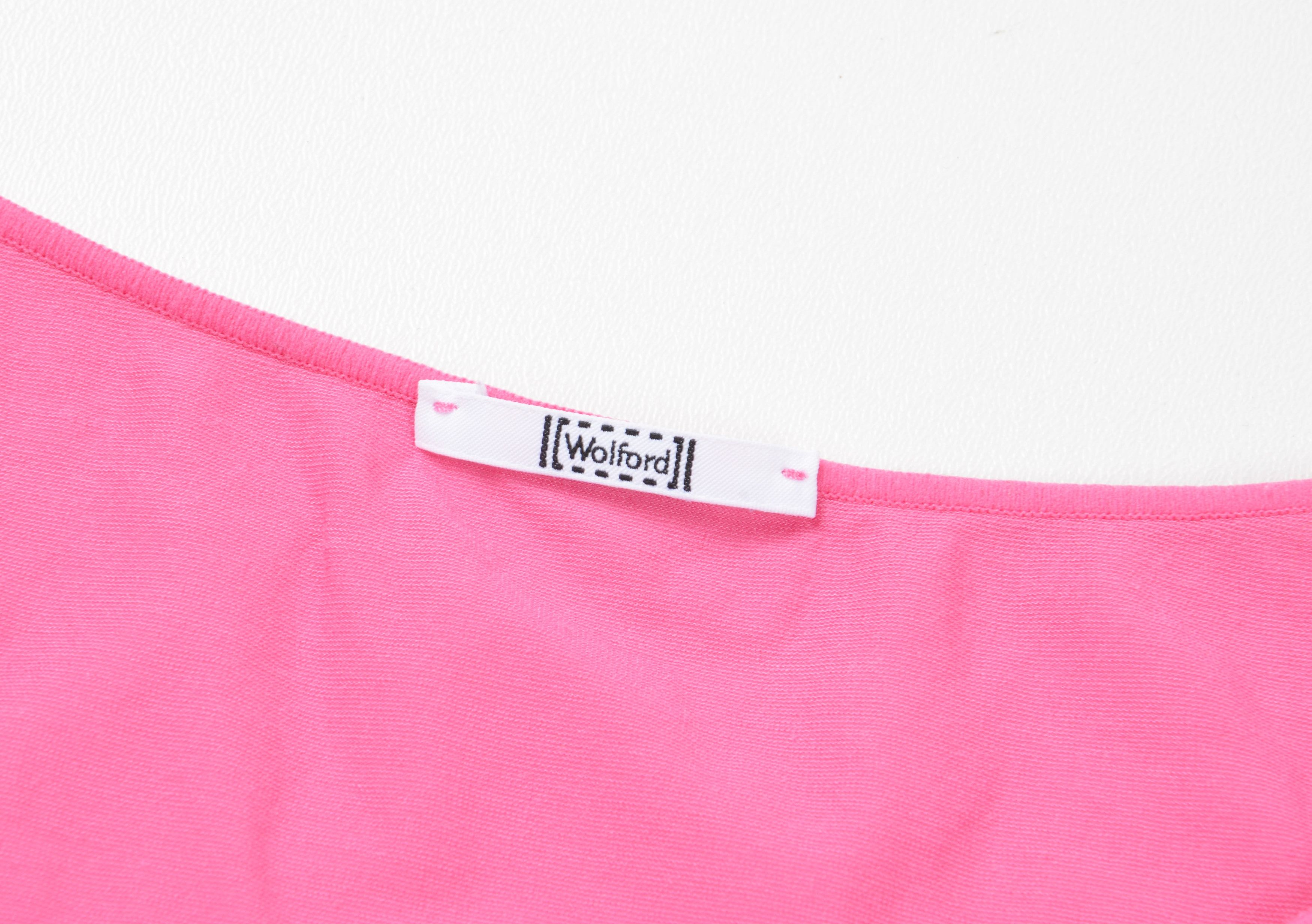 Wolford Wolford Neon Pink Basic Y2K Slim Fit Minimalist Top Size S / US 4 / IT 40 - 7 Thumbnail
