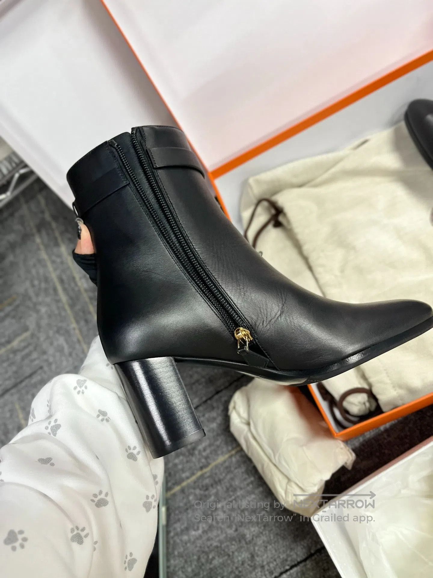 Hermes Hermes Black Gold Kelly Boots| Size US 5.5 / IT 35.5 - 2 Thumbnail