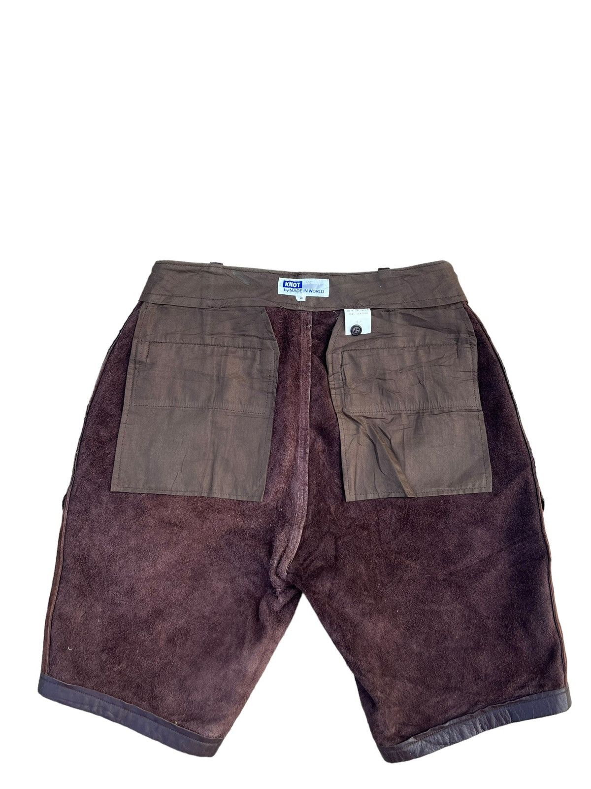 Leather Vintage KNOT Japan Hybrid Suede Calf Leather Short Pant Size US 31 - 19 Thumbnail