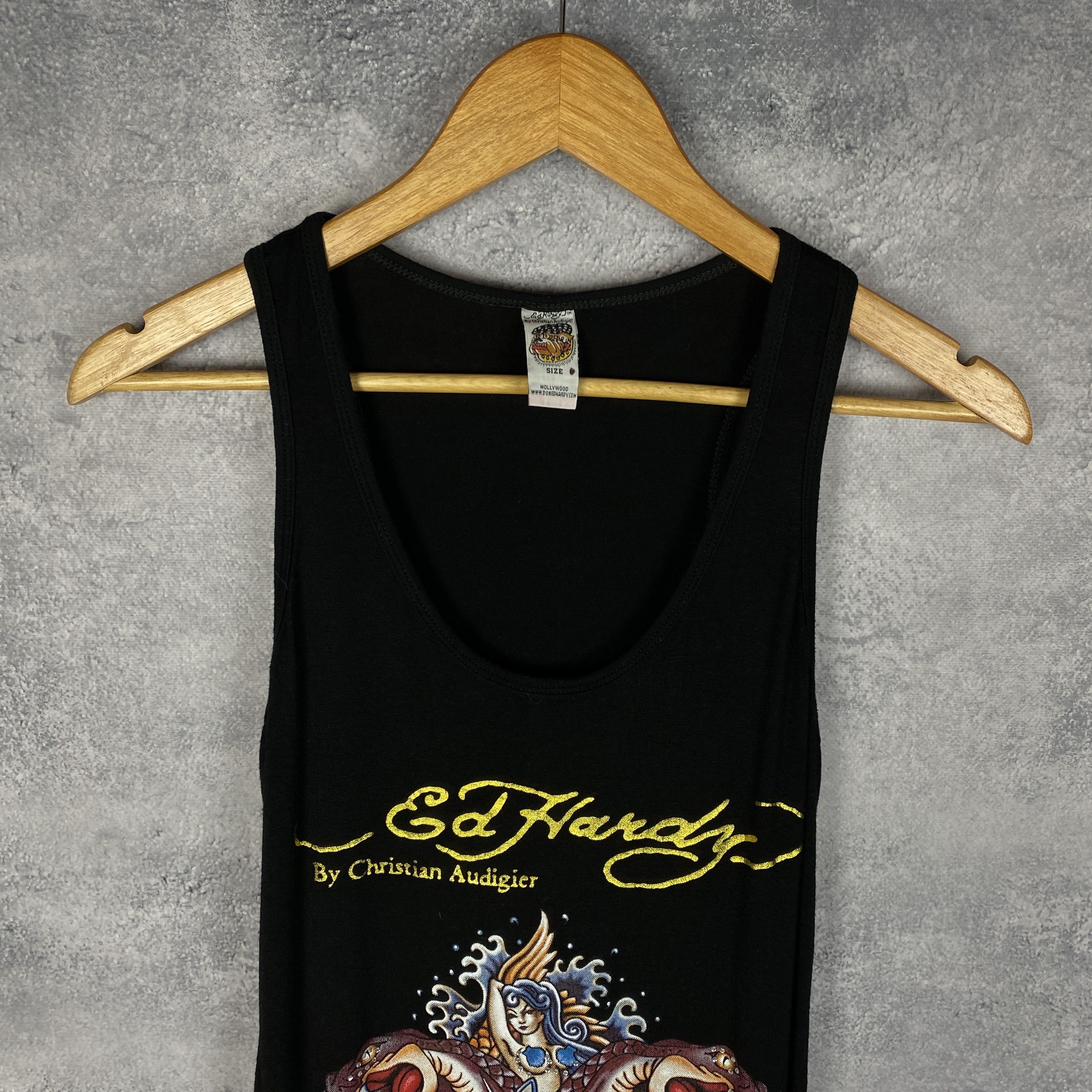 Christian Audigier Ed Hardy Christian Audigier Women's Dress Size 17 Black Size XXL / US 16-18 / IT 52-54 - 2 Thumbnail
