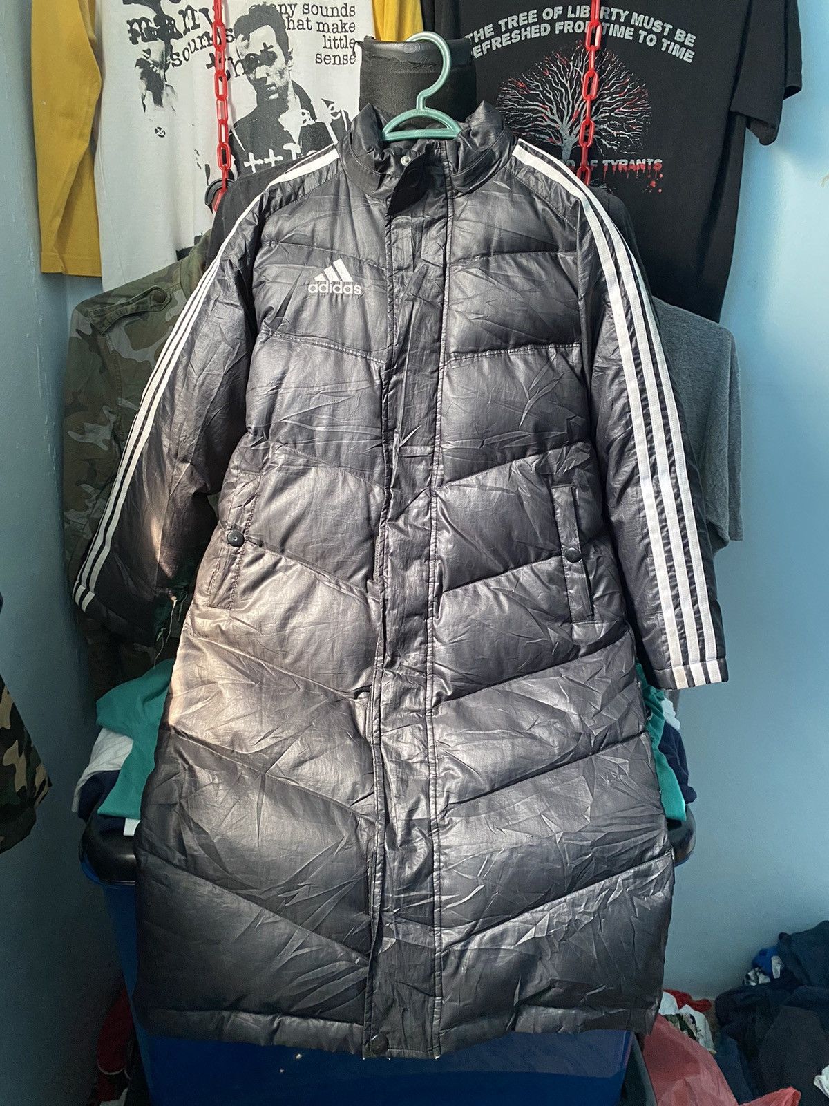 Adidas × Vintage Adidas Black Puffer Parkas No faded🚀 Size US L / EU 52-54 / 3 - 7 Thumbnail