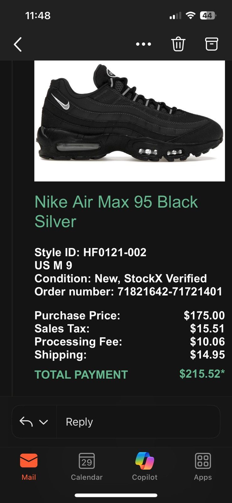 Nike Nike air max 95 Size US 9 / EU 42 - 3 Thumbnail