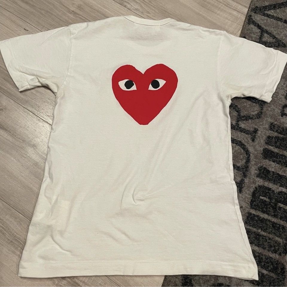 Comme des Garcons Comme des garçons play double heart t-shirt small Size US S / EU 44-46 / 1 - 1 Thumbnail