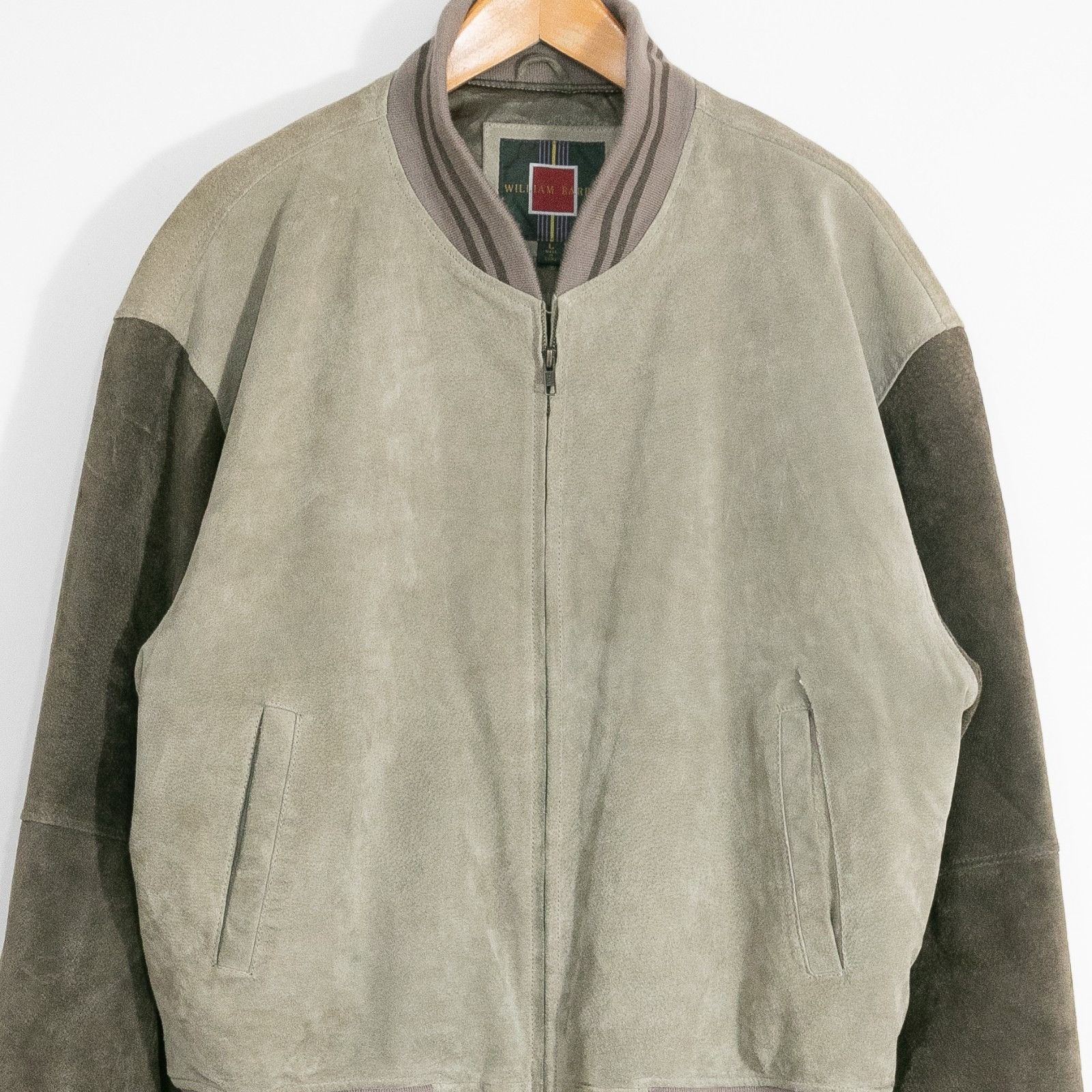Vintage Vintage 90s William Barry Suede Bomber Jacket L - Distressed Size US L / EU 52-54 / 3 - 2 Thumbnail