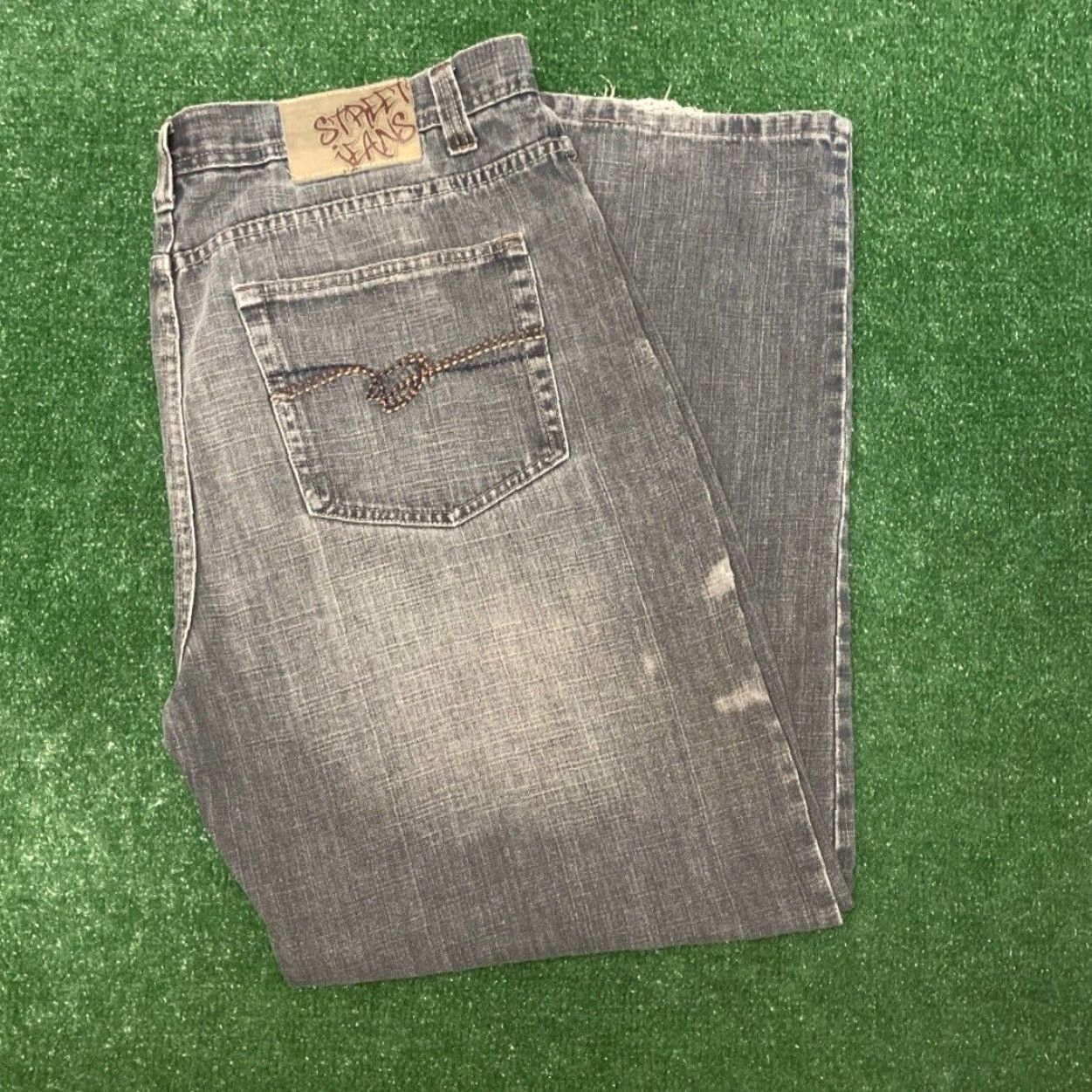 Vintage VINTAGE Street Jeans Jeans Baggy Grunge Hip Hop Y2K VTG Mens 40 Blue Wide-Leg Distressed 40x32 Mens Size US 40 / EU 56 - 6 Thumbnail