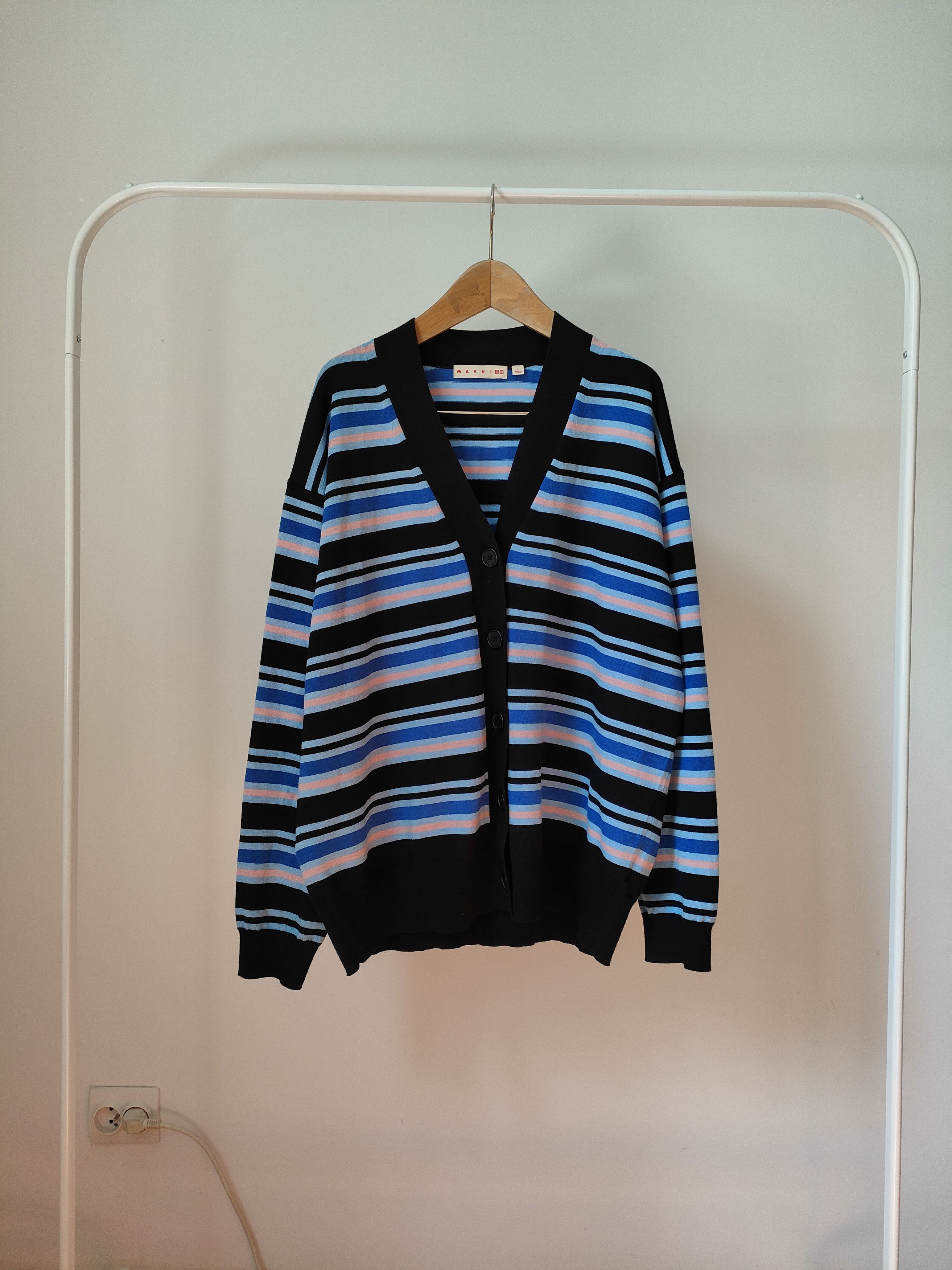 Marni × Uniqlo Marni Striped Cardigan Sweater Size US L / EU 52-54 / 3 - 1 Thumbnail