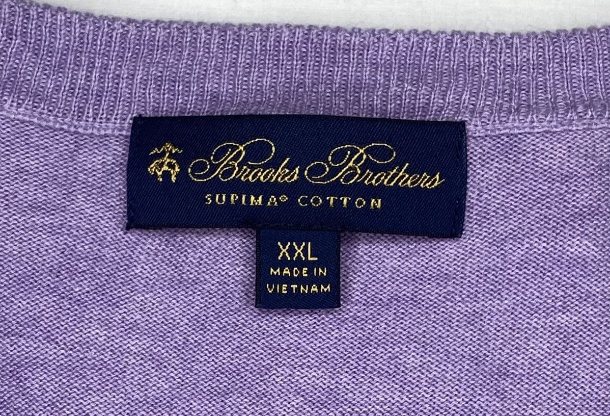 Brooks Brothers Brooks Brothers Sweater XXL Purple Supima Cotton Lavender Size US XXL / EU 58 / 5 - 2 Thumbnail