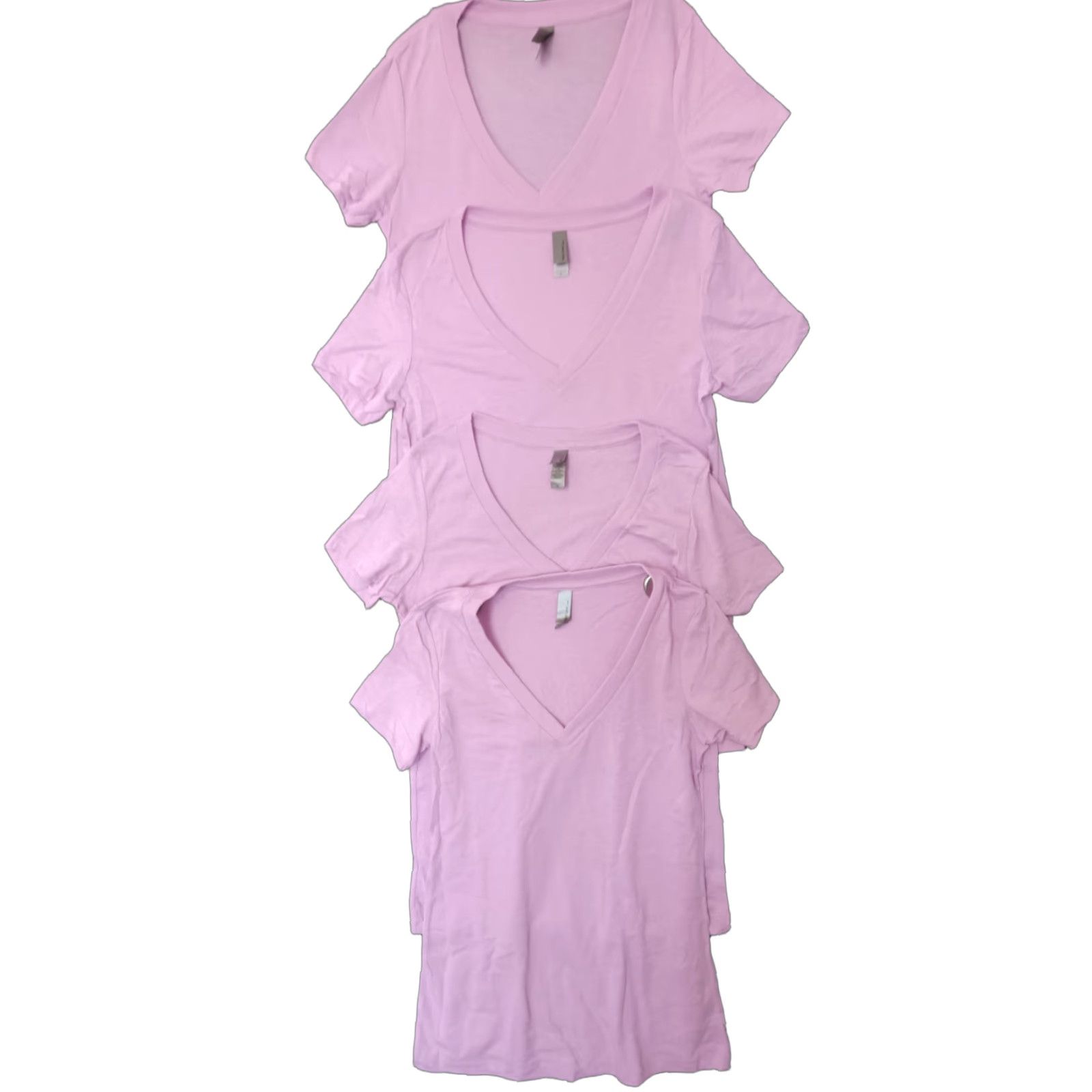 Next Level Next Level T-Shirt Women V-Neck Shirt Short Sleeve Pink M 4-Pack Size M / US 6-8 / IT 42-44 - 1 Thumbnail