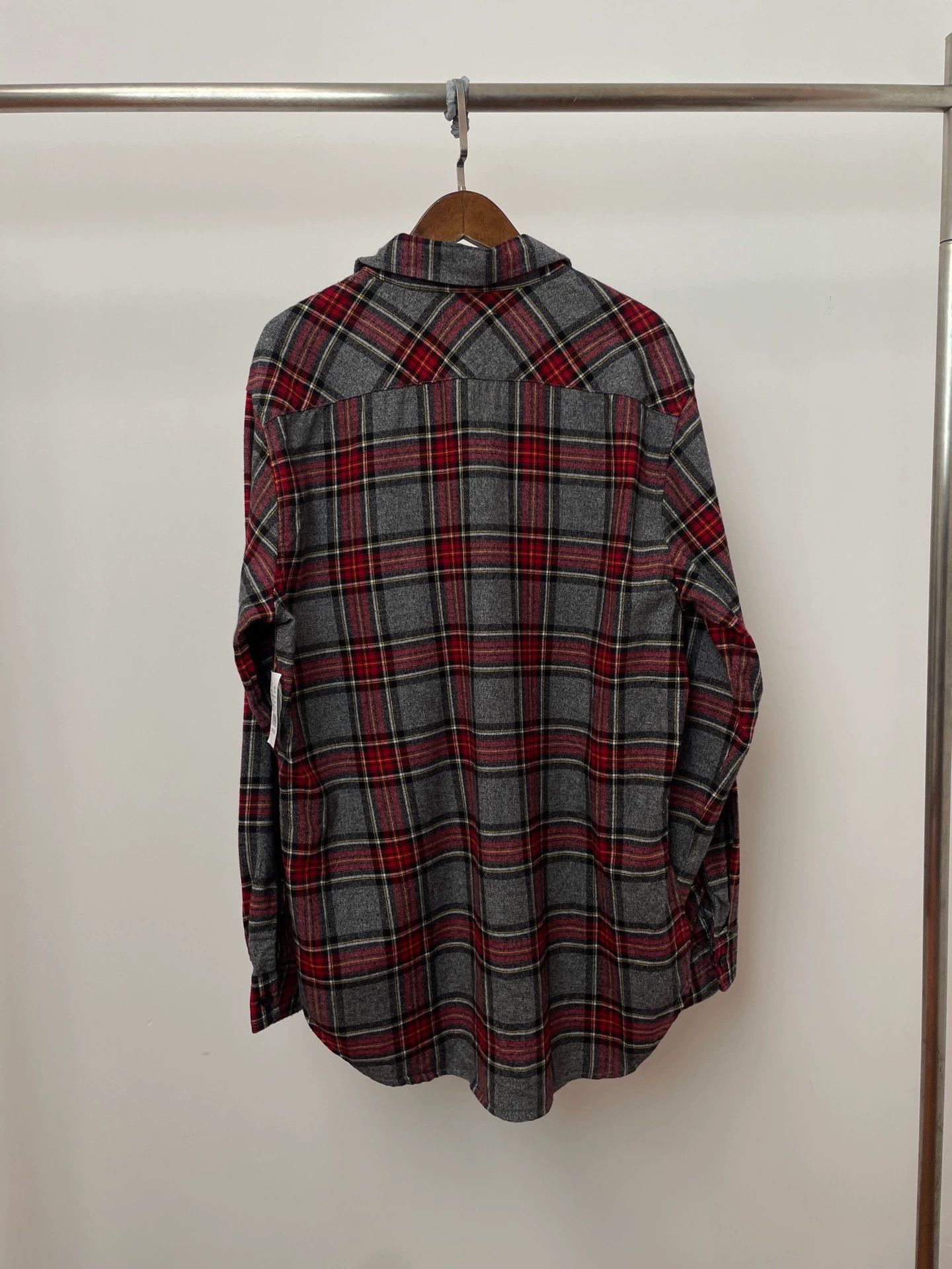 Fear of God Fear of God S2 Second Line Gray Red Check Shirt M Size US M / EU 48-50 / 2 - 2 Thumbnail