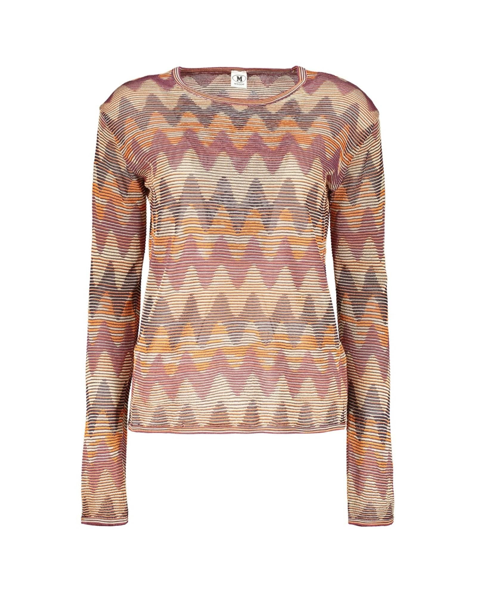 image of Missoni Long Sleeve Mixed Fibre Sweater in Orange, Women's (Size XL)