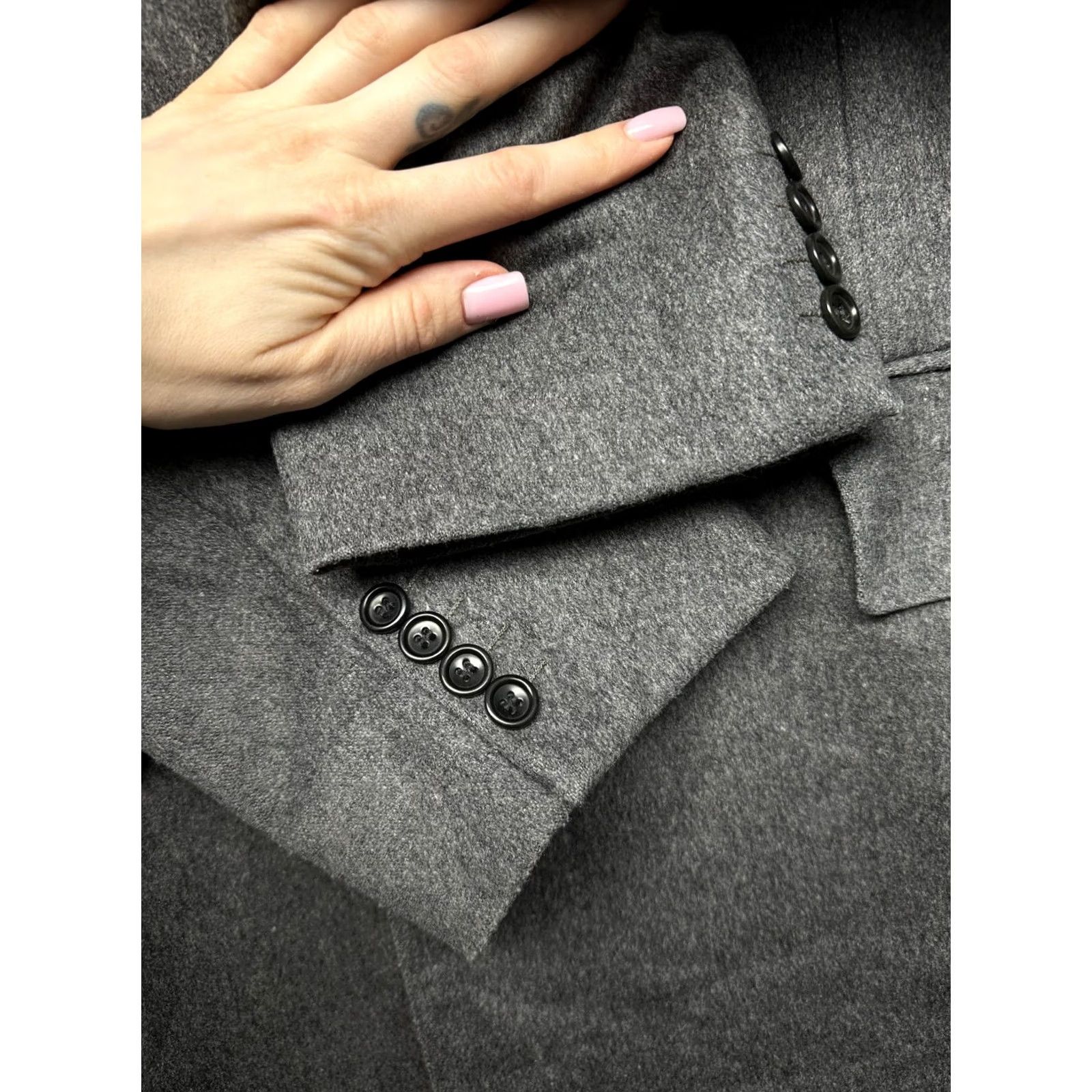Aquascutum VINTAGE Aquascutum Mens Coat overcoat Wool Gray 40R 50R Long Solid Buttoned UK Wool 110 cm Mens Size US XXS / EU 40 - 4 Thumbnail