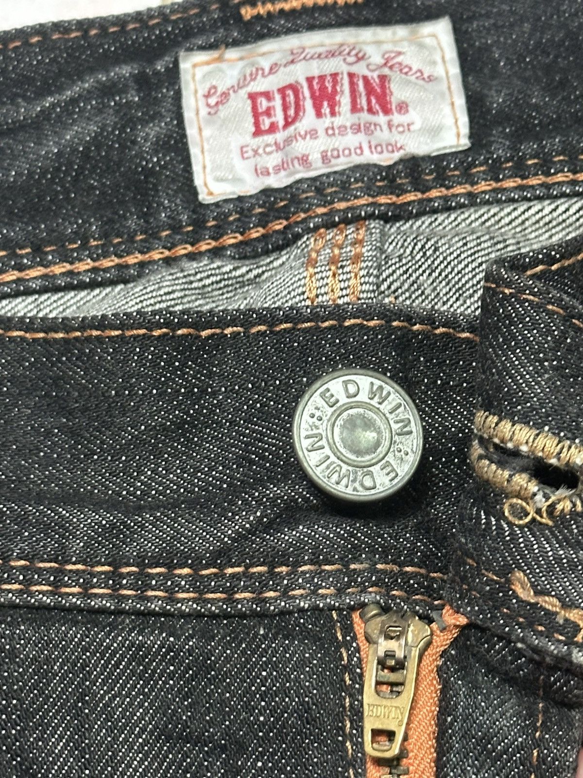 Edwin Edwin Exclusive Vintage Straight Leg Buckleback With Faded Size US 39 - 11 Thumbnail