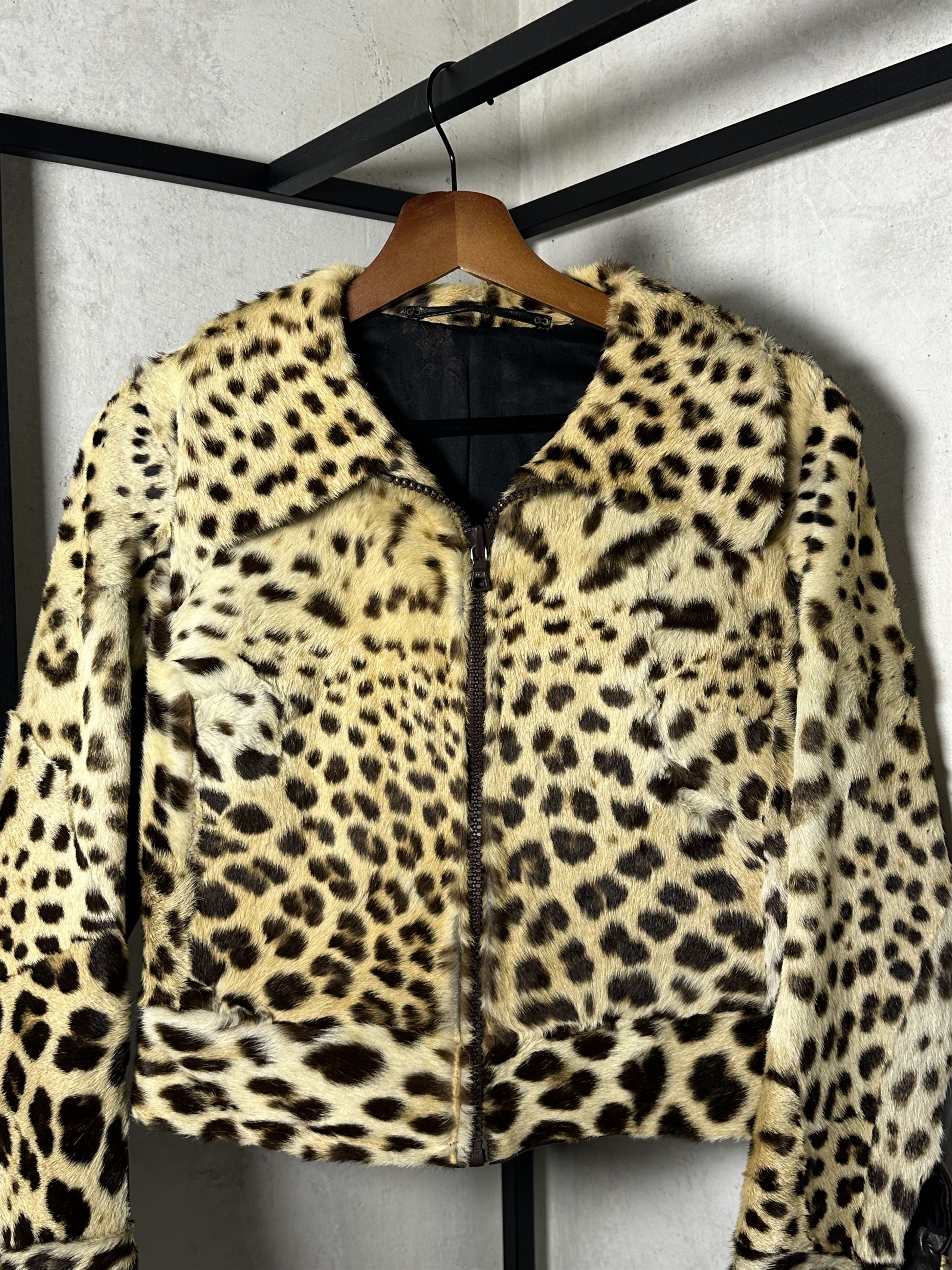 PONY Nocturne Pony Fur Leopard Printed Blazer Size XS / US 0-2 / IT 36-38 - 4 Thumbnail